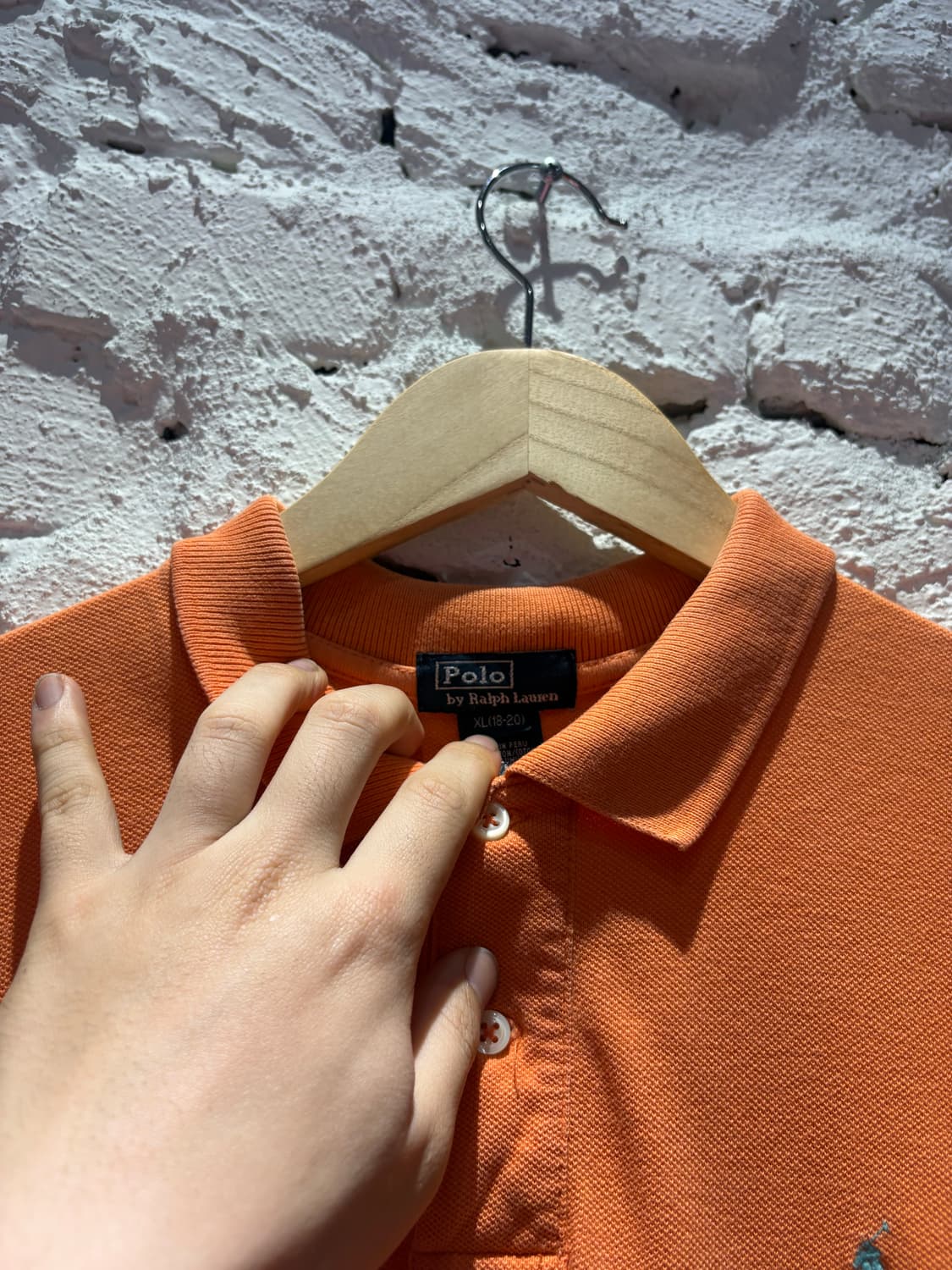 폴로 랄프로렌 오렌지 커스텀 카라 반팔  상품이미지2