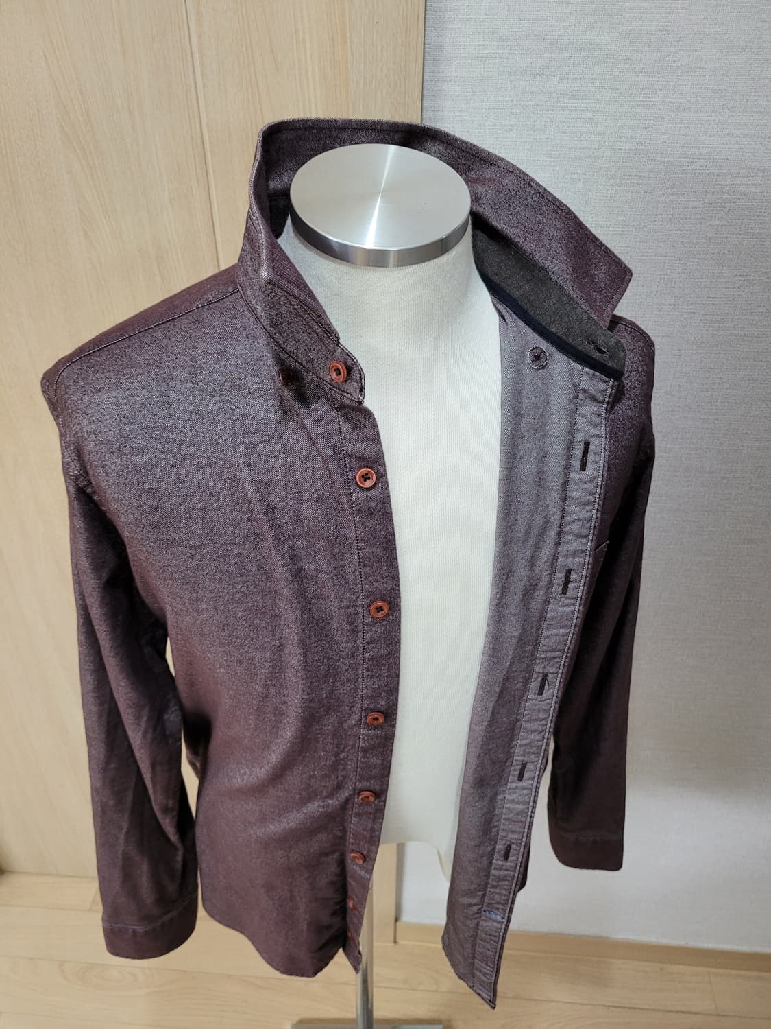 맨스타 Manstar 남자 드레스셔츠 100 버건디브라운 상품이미지7