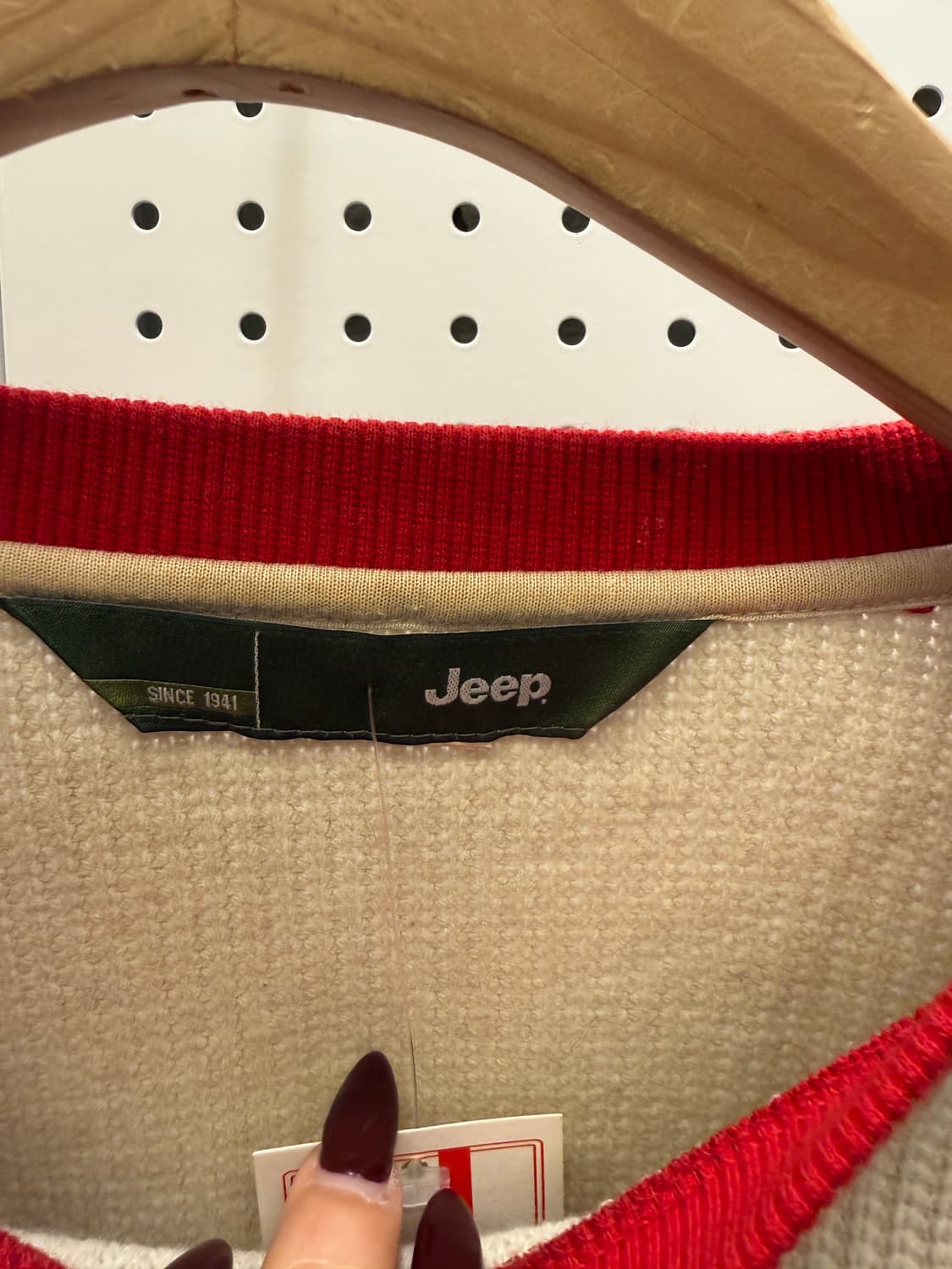 지프 패치 와플 빅로고 단가라 니트 U1531 상품이미지5