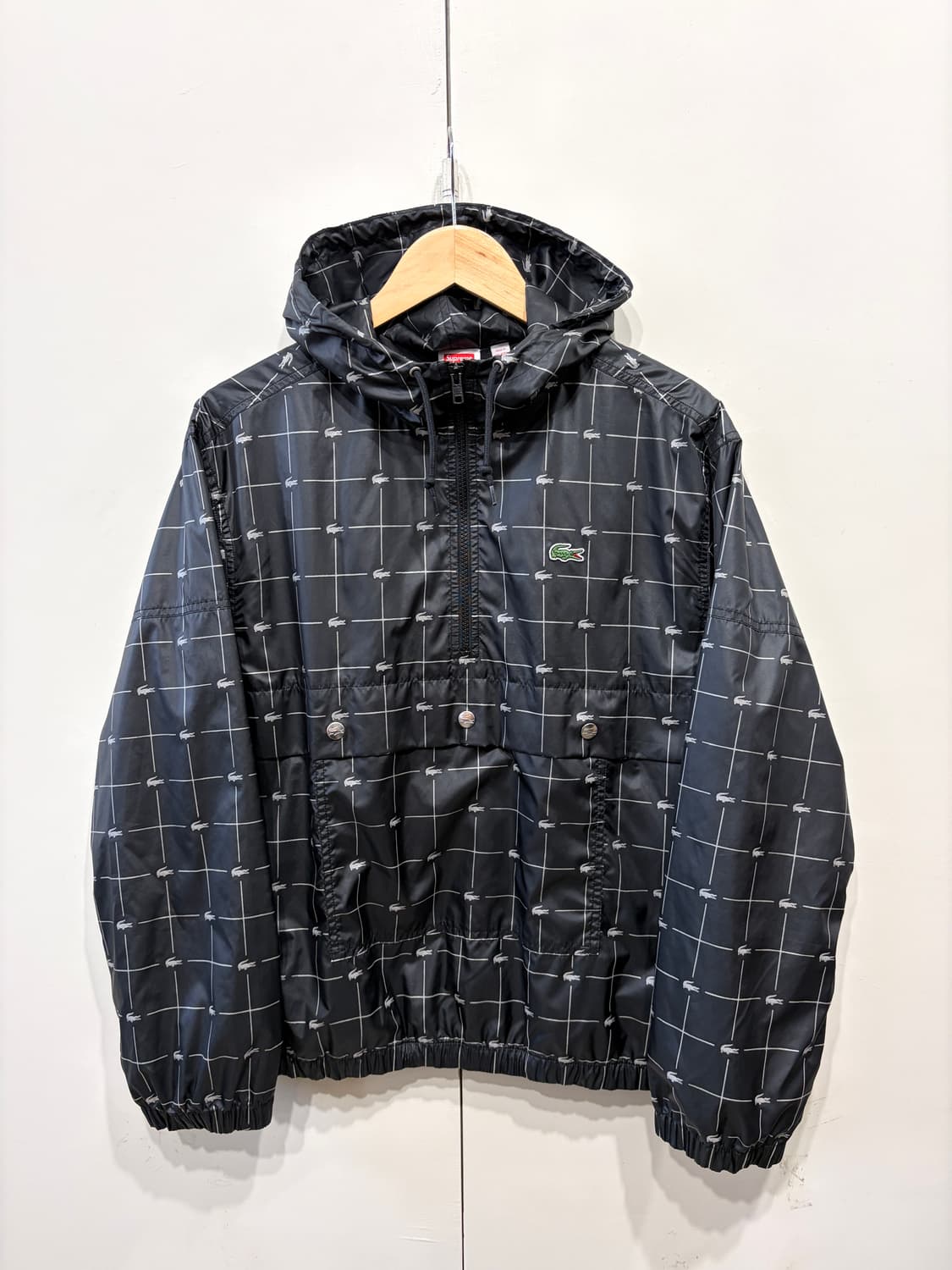 슈프림 x 라코스테 리플렉티드 그리드 나일론 아노락 상품이미지3