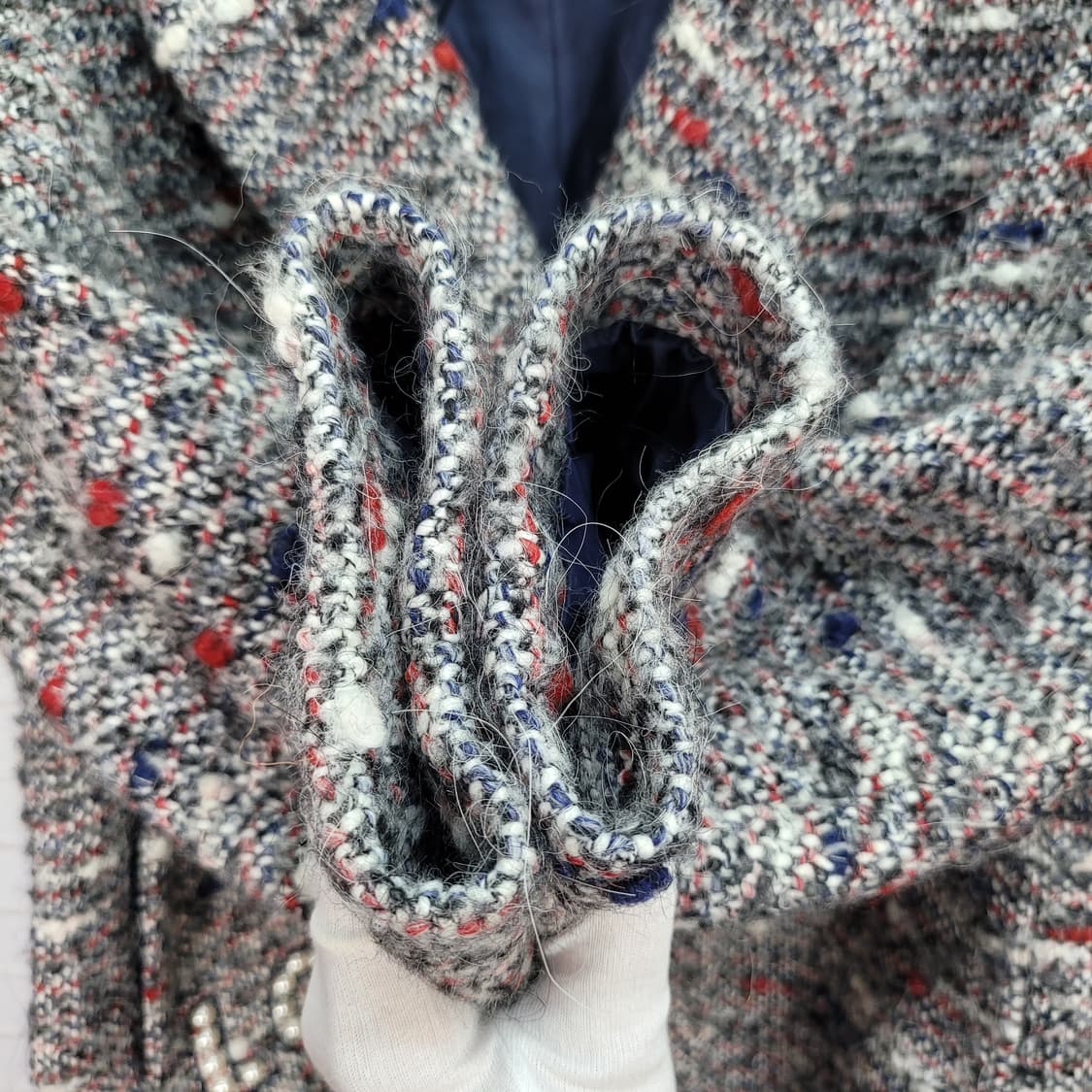 한섬 오즈세컨 트위드 진주 자켓 1사이즈 상품이미지5