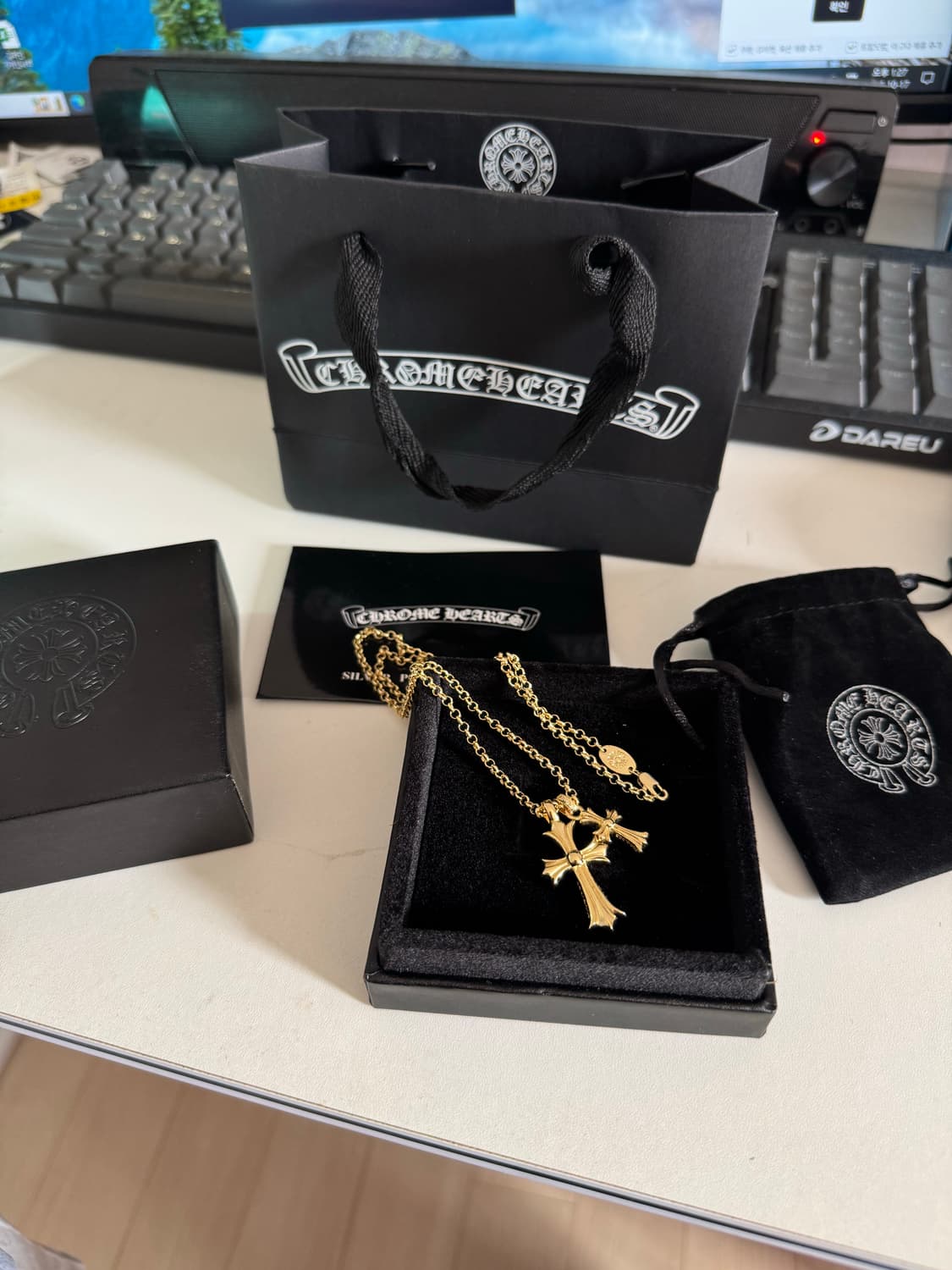 크롬하츠 금 목걸이 상품이미지1