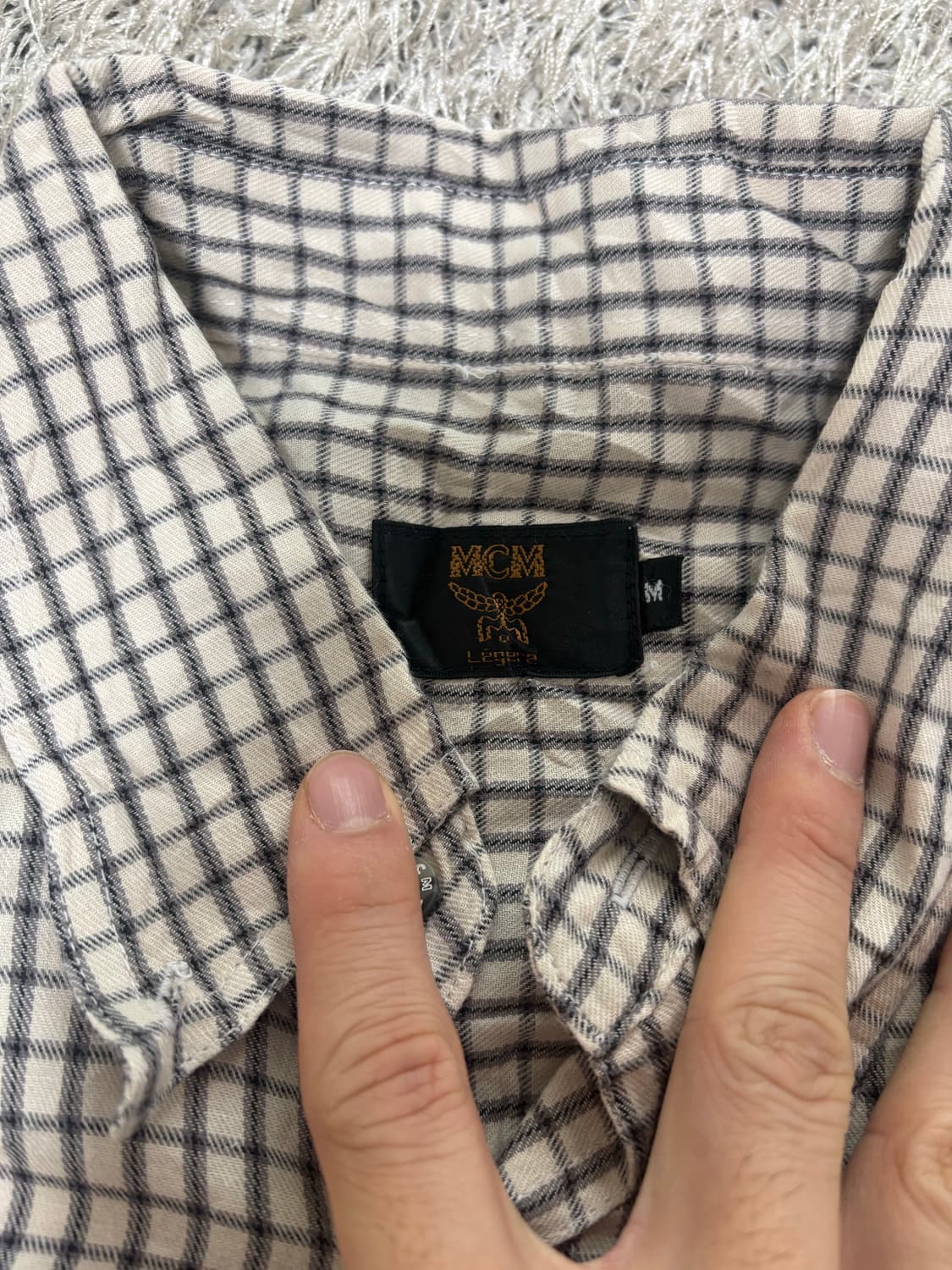 일본판 MCM 체크 셔츠 사이즈 105 상품이미지4