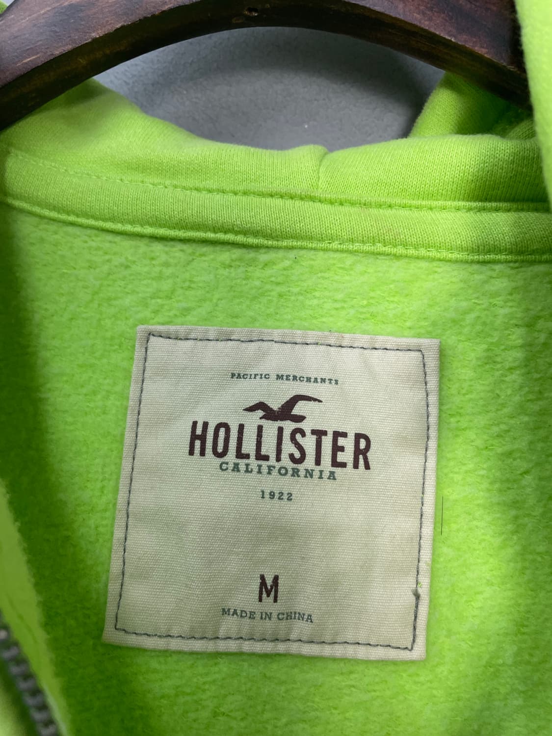 홀리스터 라이트그린 로고 후드집업 H1672 상품이미지5