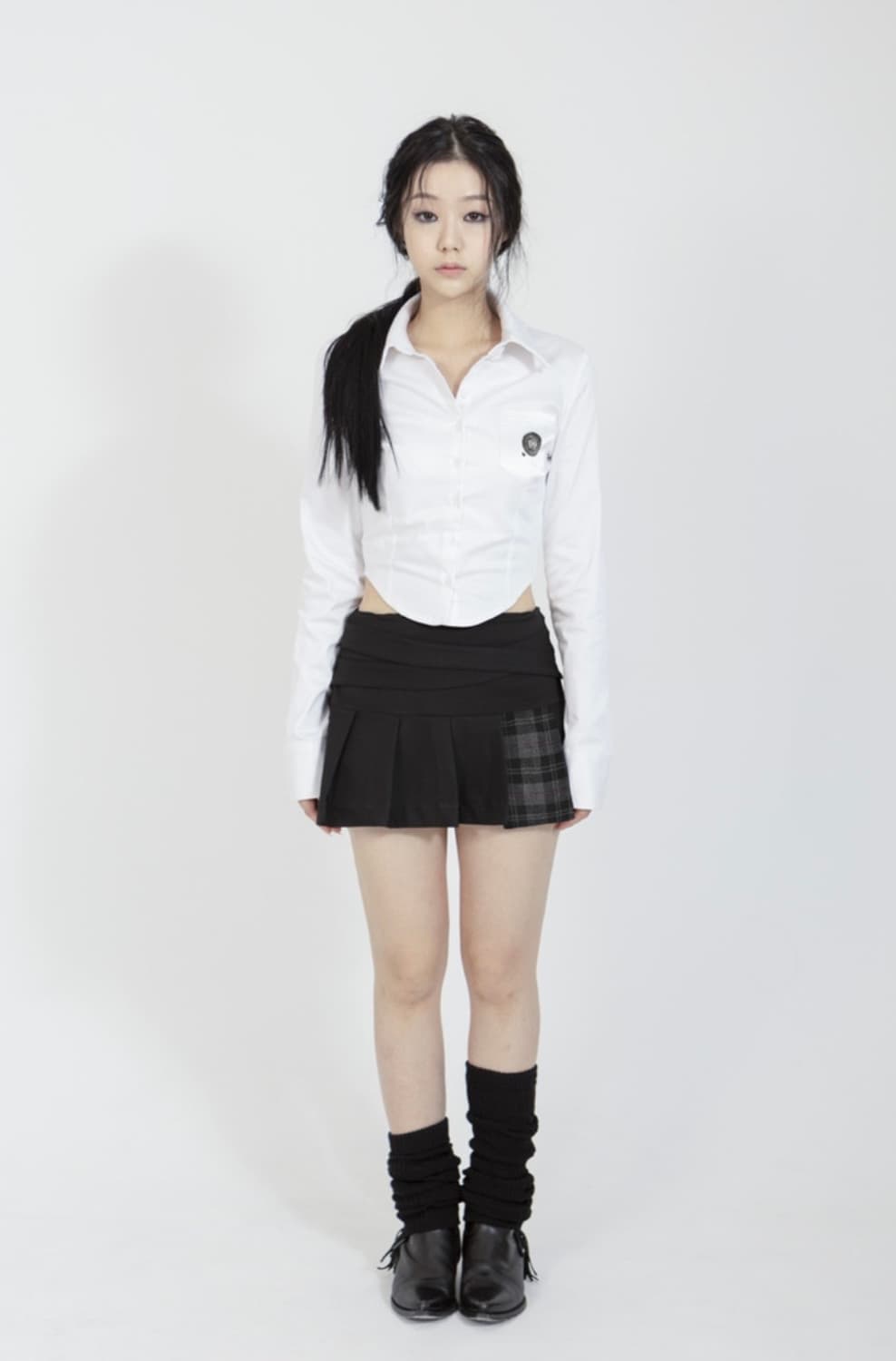 달링유어배드 플리츠스커트 블랙 M 판매 상품이미지4