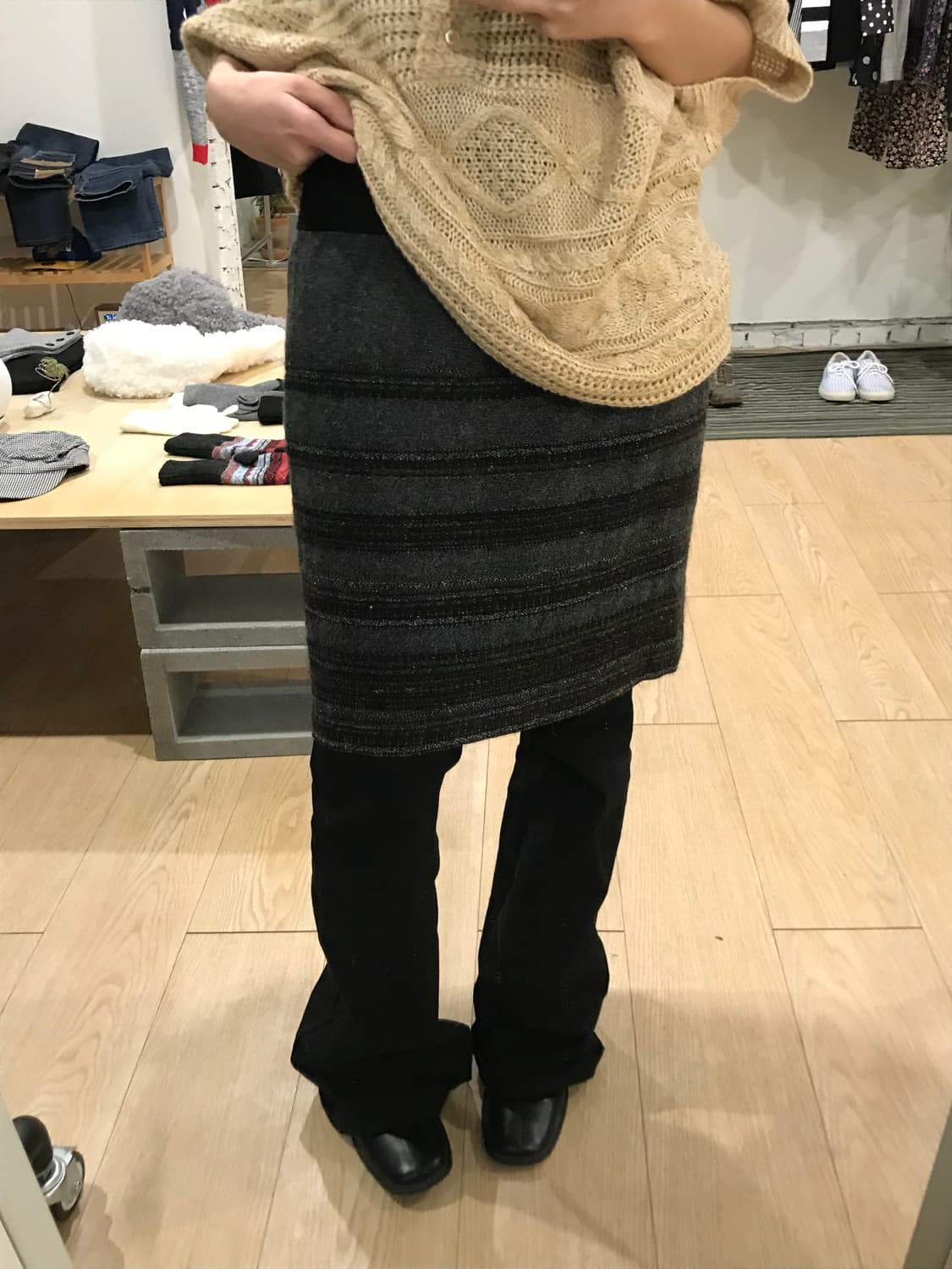 Vintage stripe skirt 상품이미지1