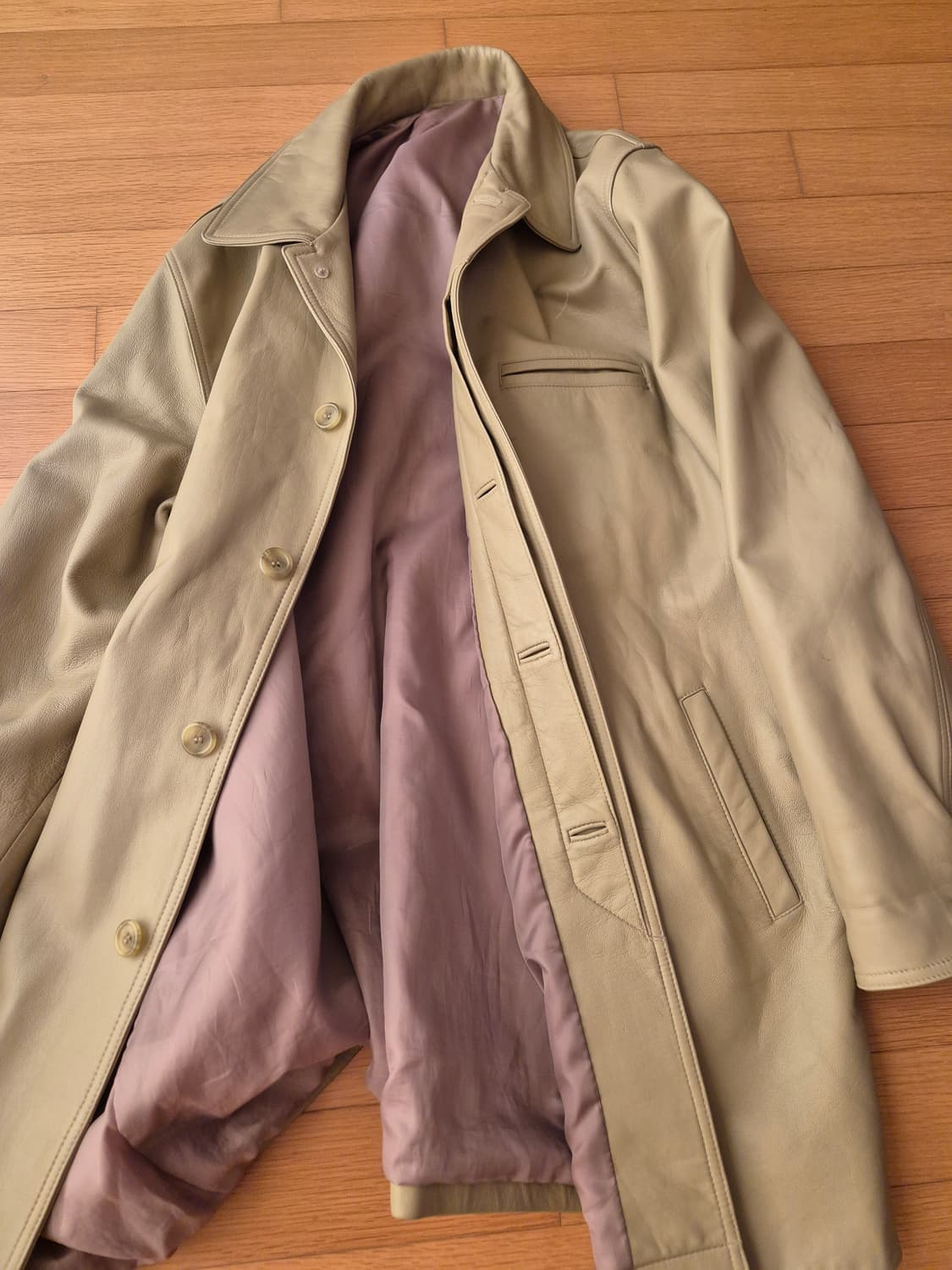 일본 베이지 양가죽 카코트 상품이미지5