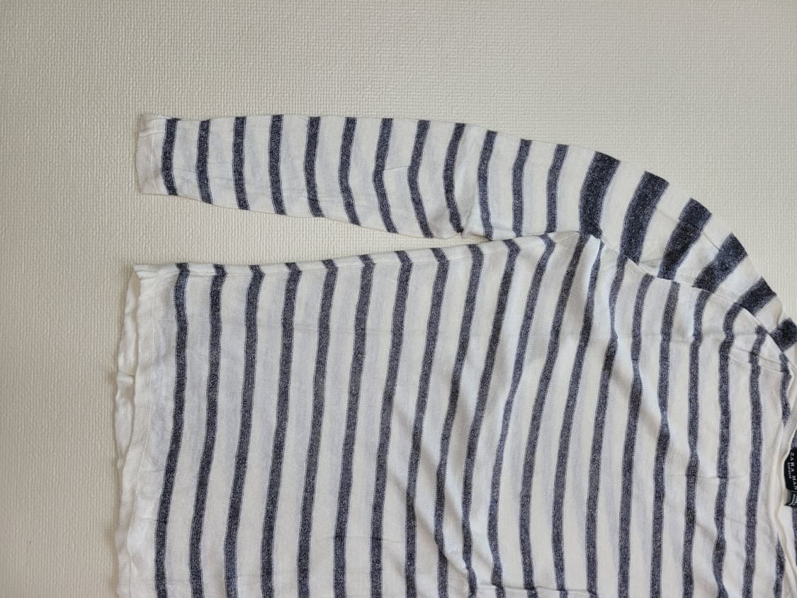 자라맨 ZARAMAN 스트라이프 니트 100 화이트 상품이미지3