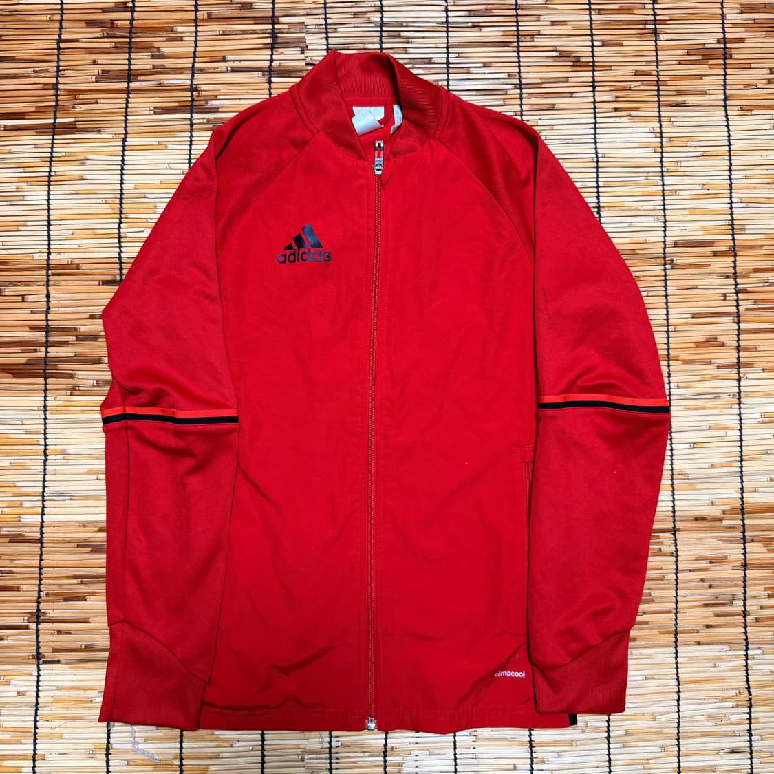 아디다스 레드 퍼포먼스 바람막이 져지 s 상품이미지1