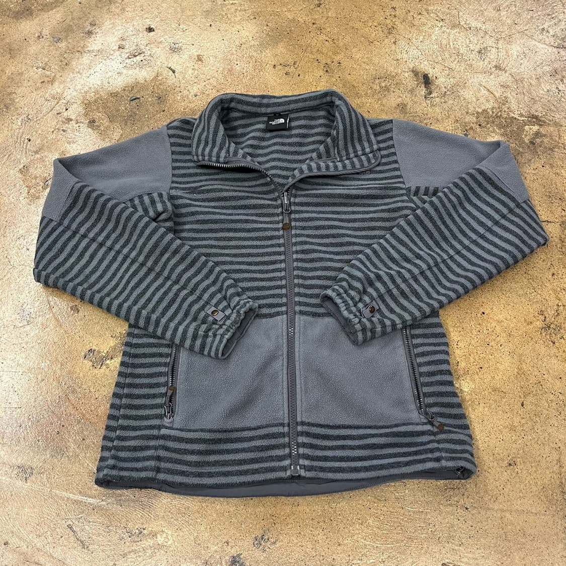 노스페이스 스트라이프 줄무늬 그레이 후리스 85 상품이미지2