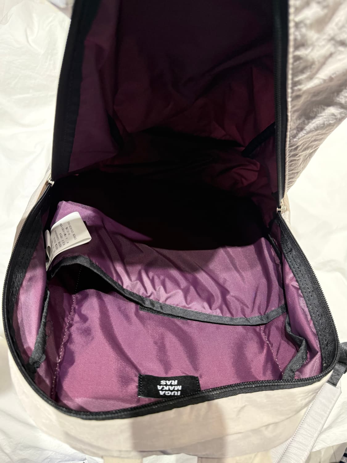 이우가마카라스 노티드 백팩 나일론 실버 상품이미지4