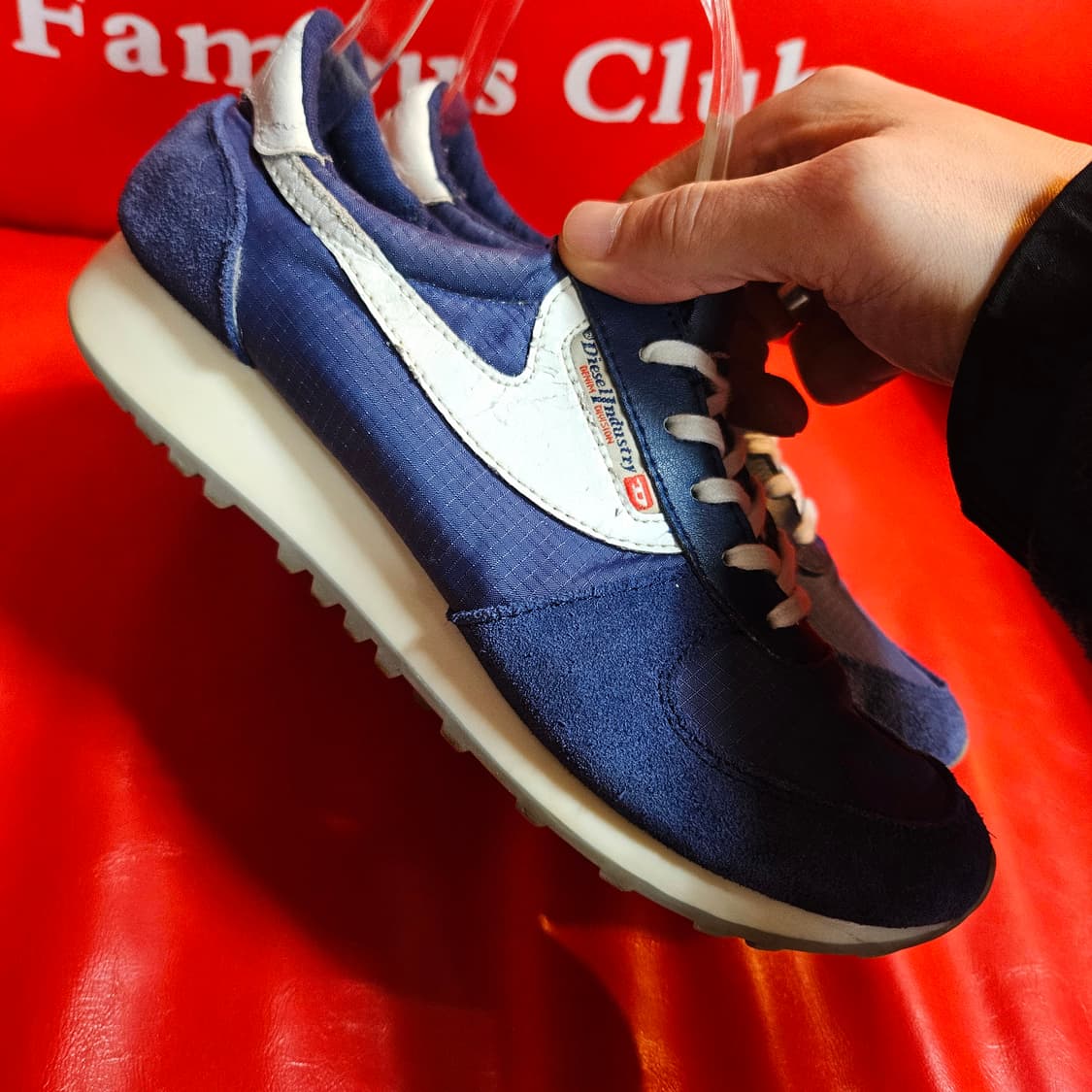 디젤(DIESEL) 나일론 스웨이드 y2k 스니커즈 37size 상품이미지5