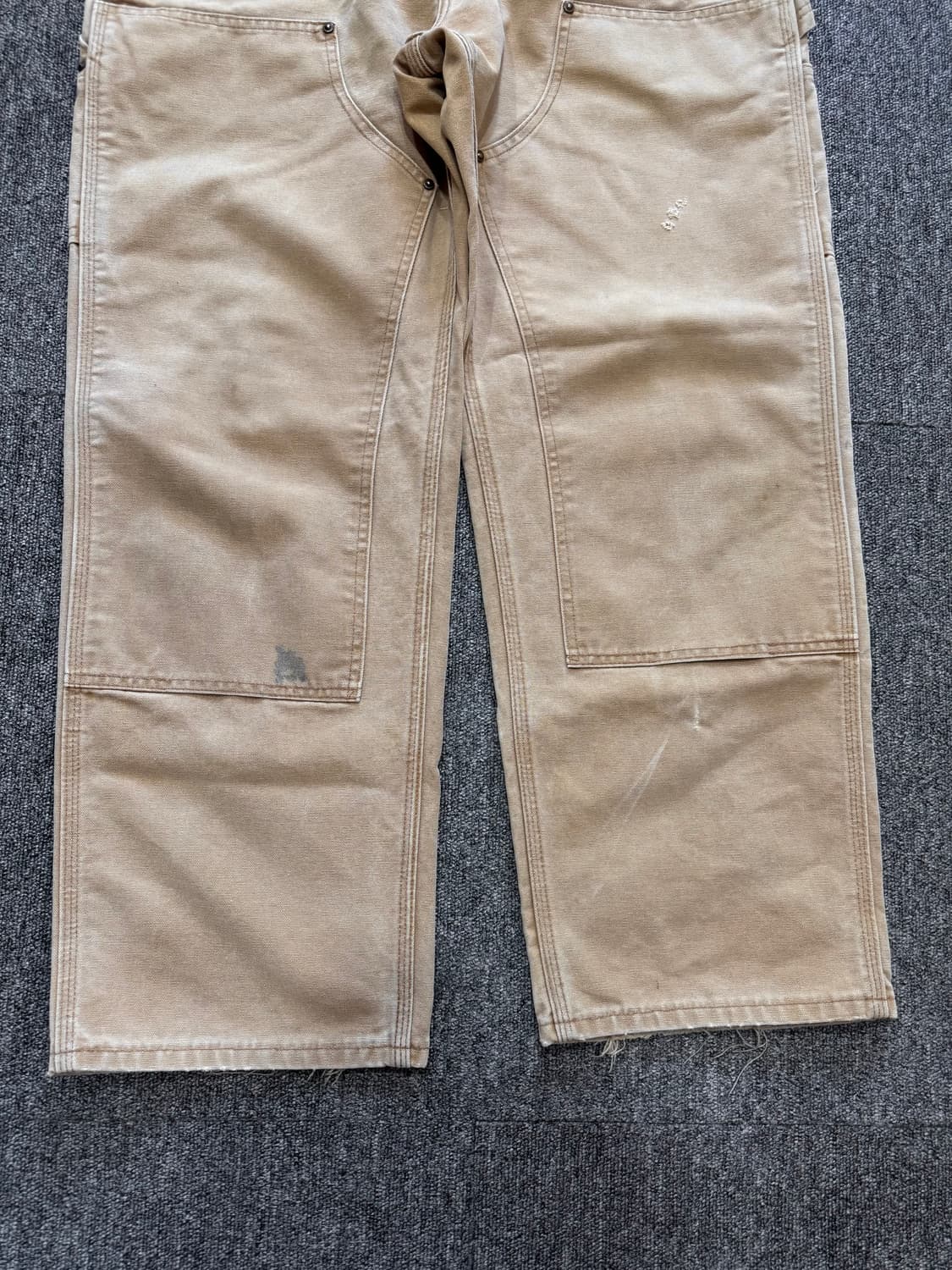 90s USA 칼하트 베이지 더블니 팬츠 34 상품이미지8