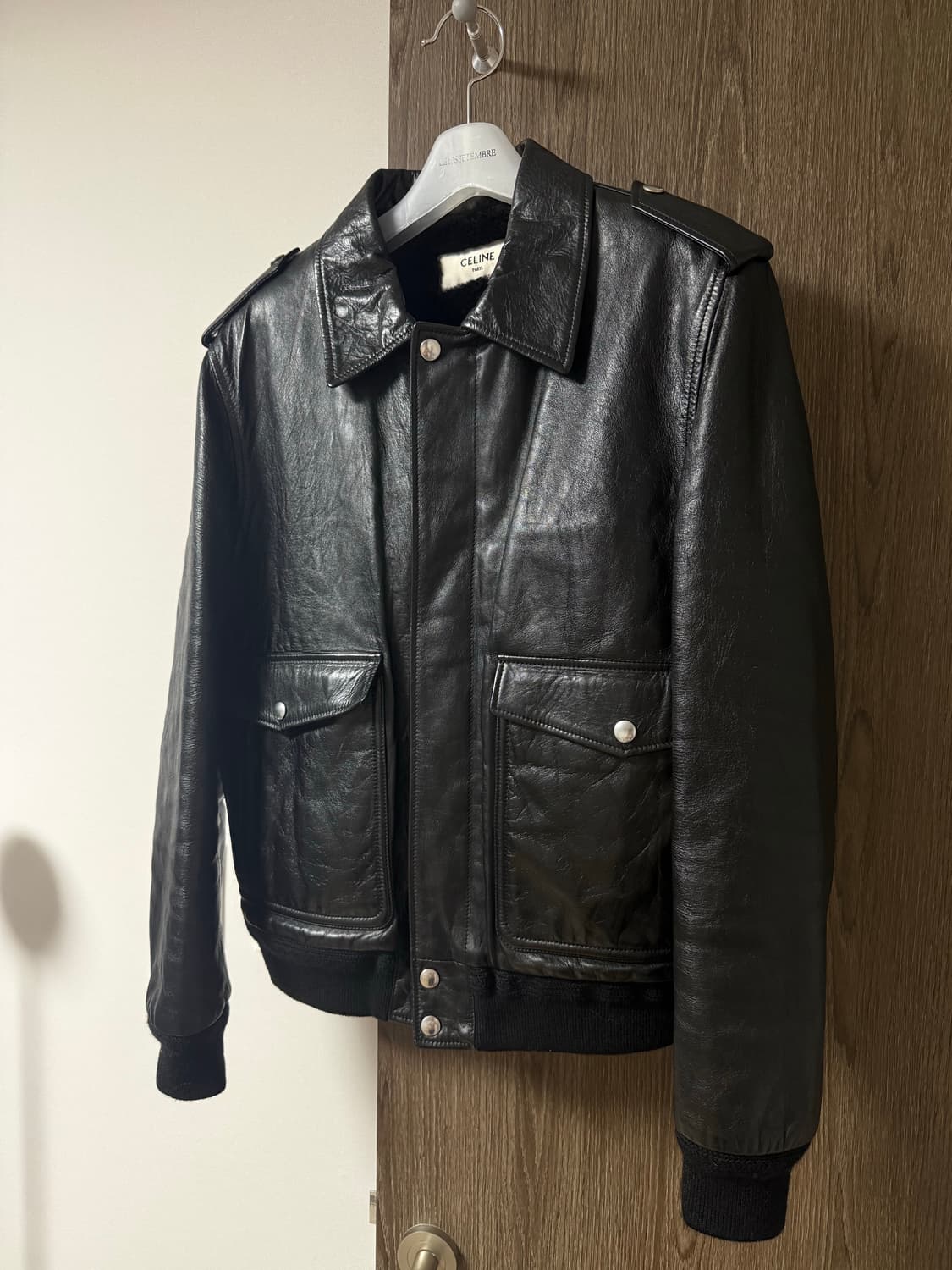 [50] 셀린느 파일럿 퍼 무스탕 레더 트러커 자켓 상품이미지2