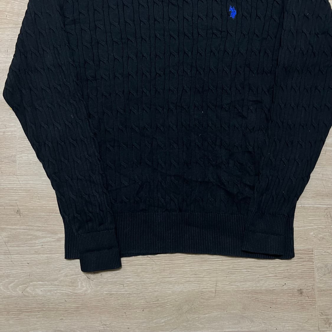 US 폴로 아센 스몰포니 케이블 니트 스웨터 [블랙] L/100 상품이미지3