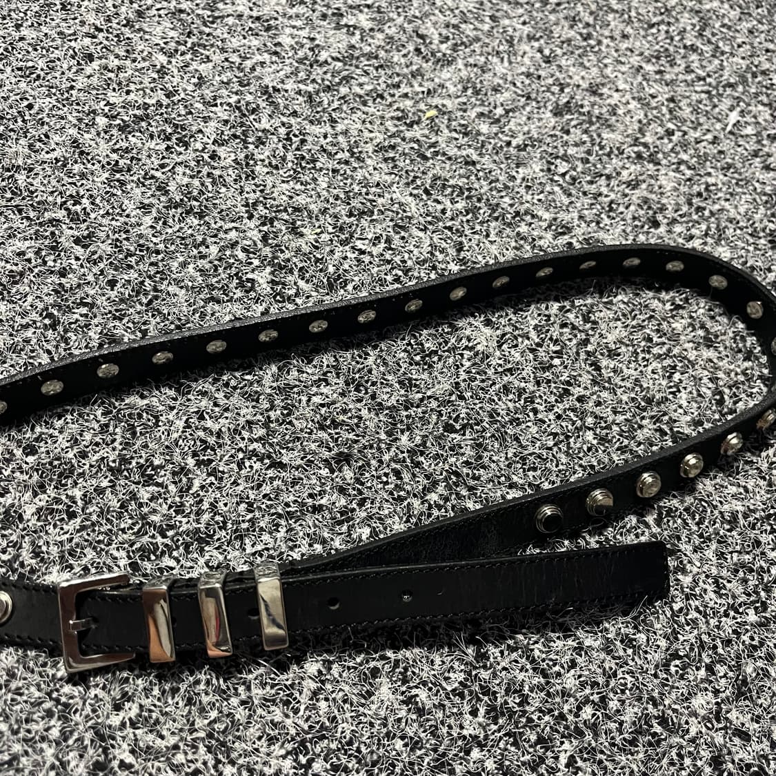 vintage leather belt 소가죽 스터드 벨트 상품이미지1