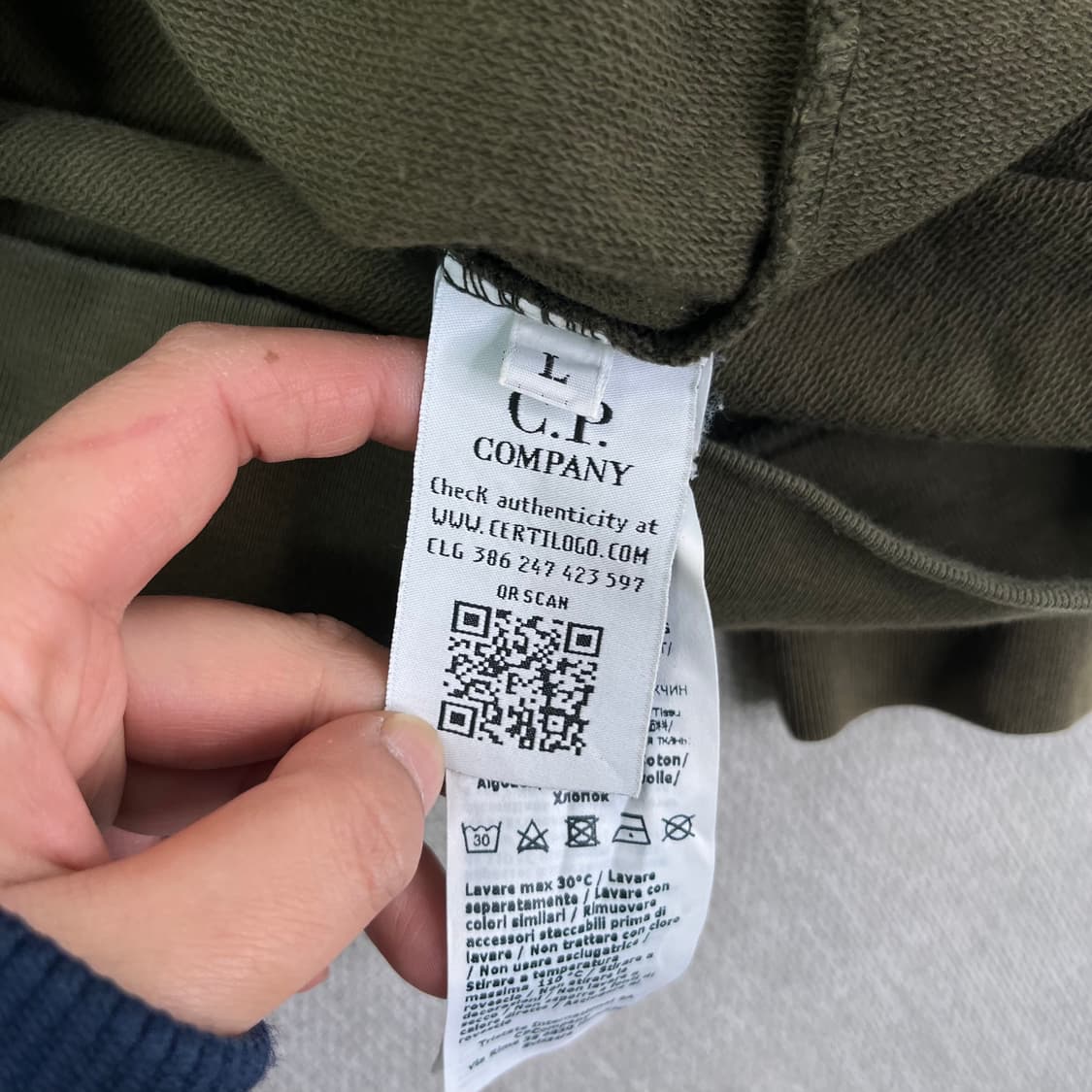 100 CP컴퍼니 고글와펜 카키 롱슬리브 티셔츠 상품이미지5