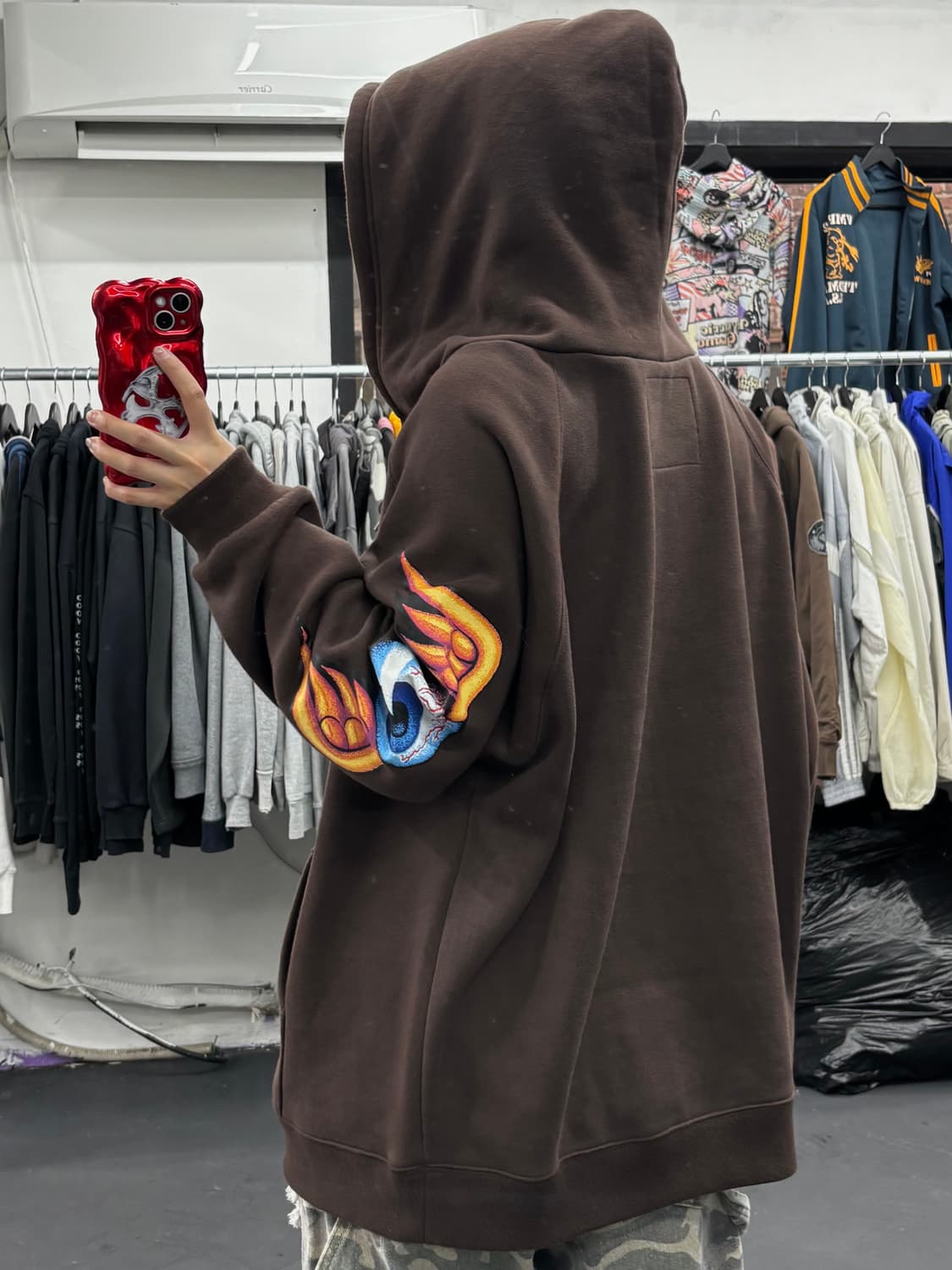 본더치 아이볼 로고 오버핏 후드티 상품이미지5