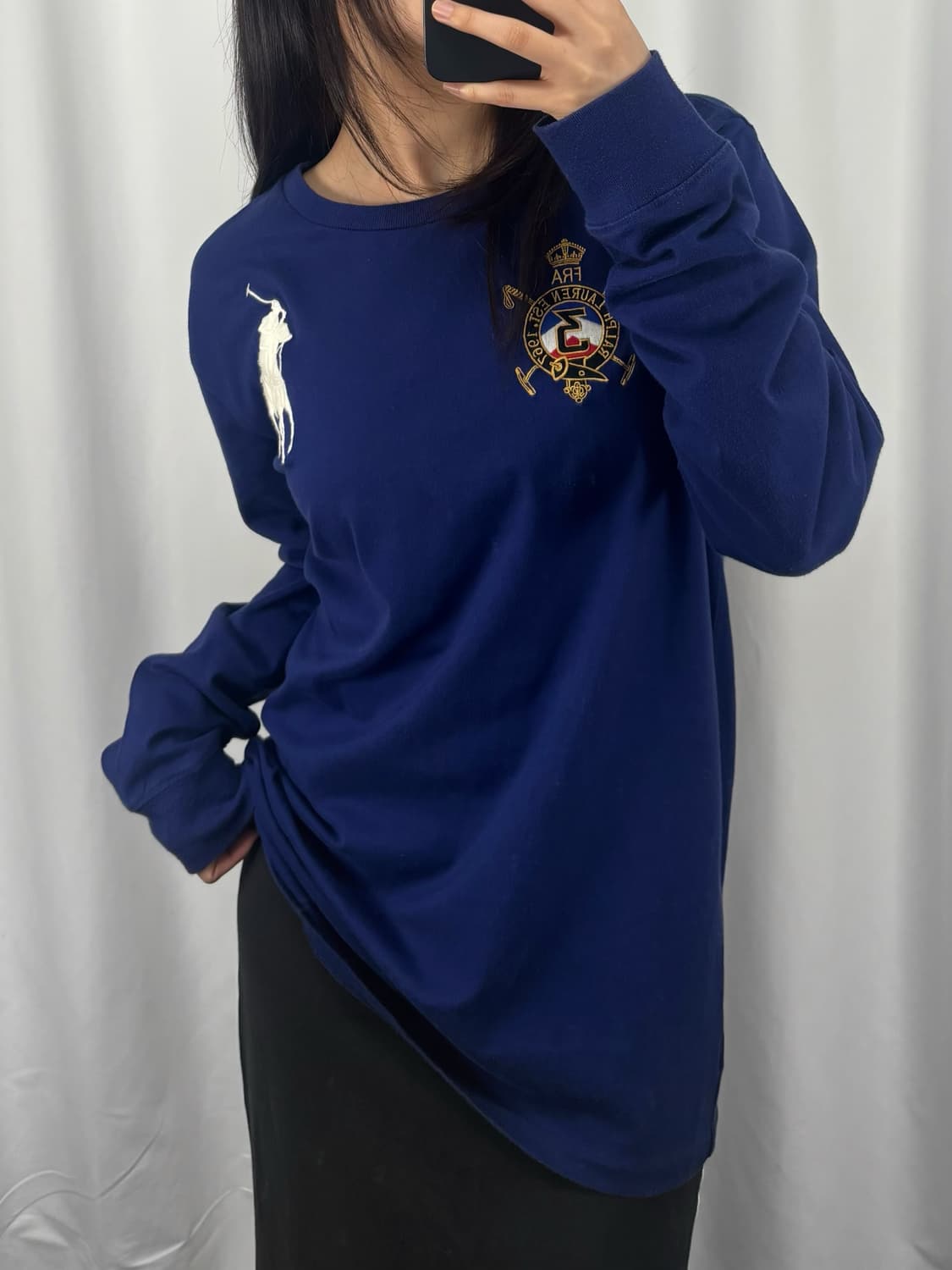 폴로 블루 빅포니 프랑스 롱슬리브 상품이미지1