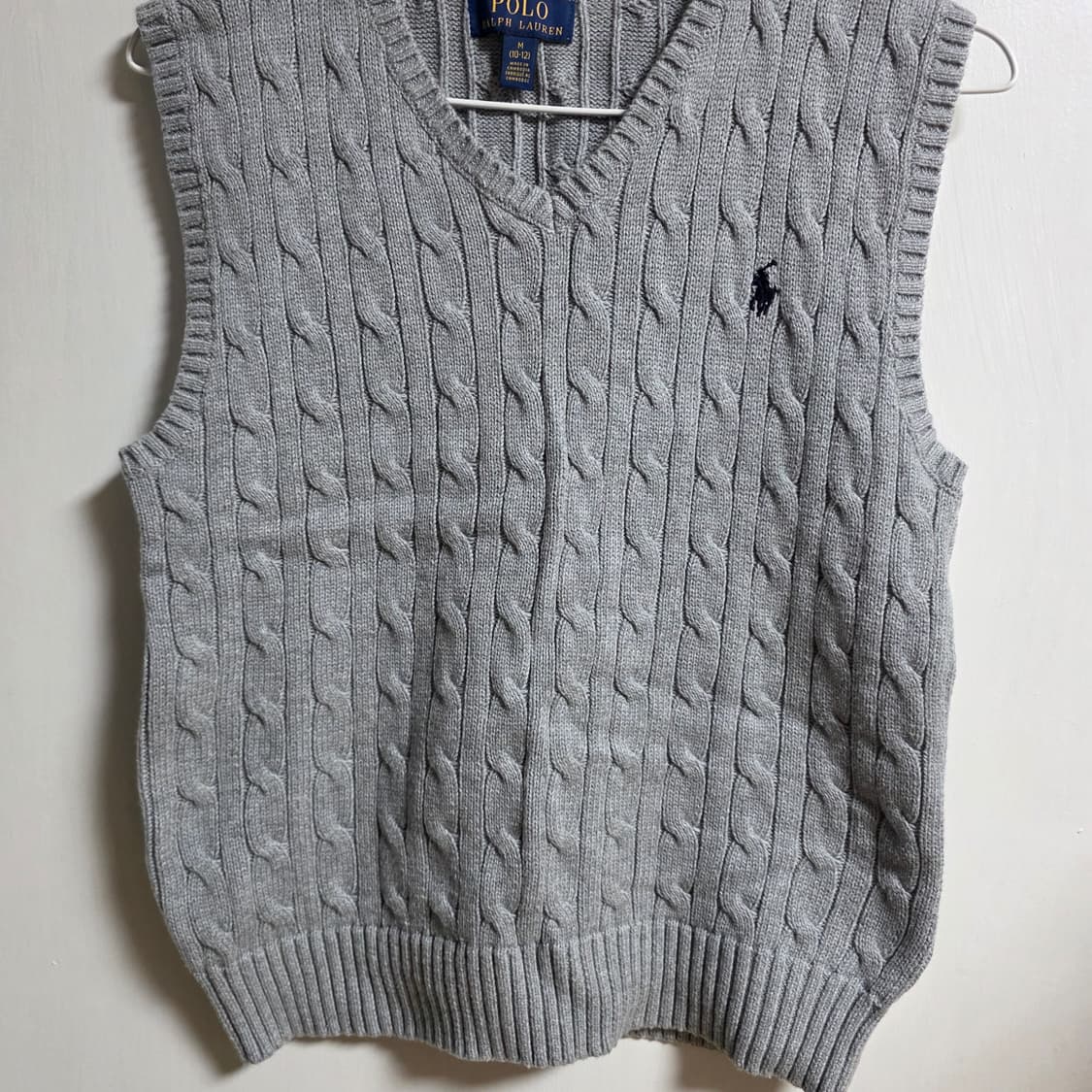 새상품) 폴로 보이즈 베스트 그레이 M (여자성인55사이즈) 상품이미지2