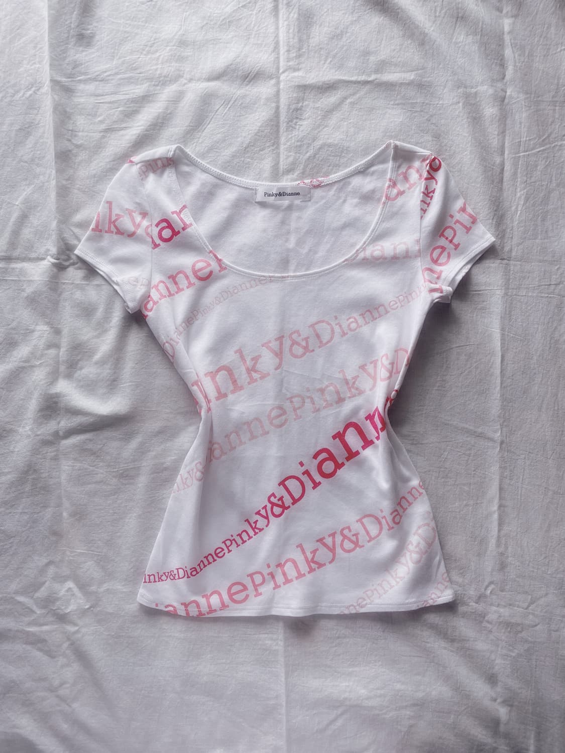 Pinky&Dianne lettering t-shirt 상품이미지1