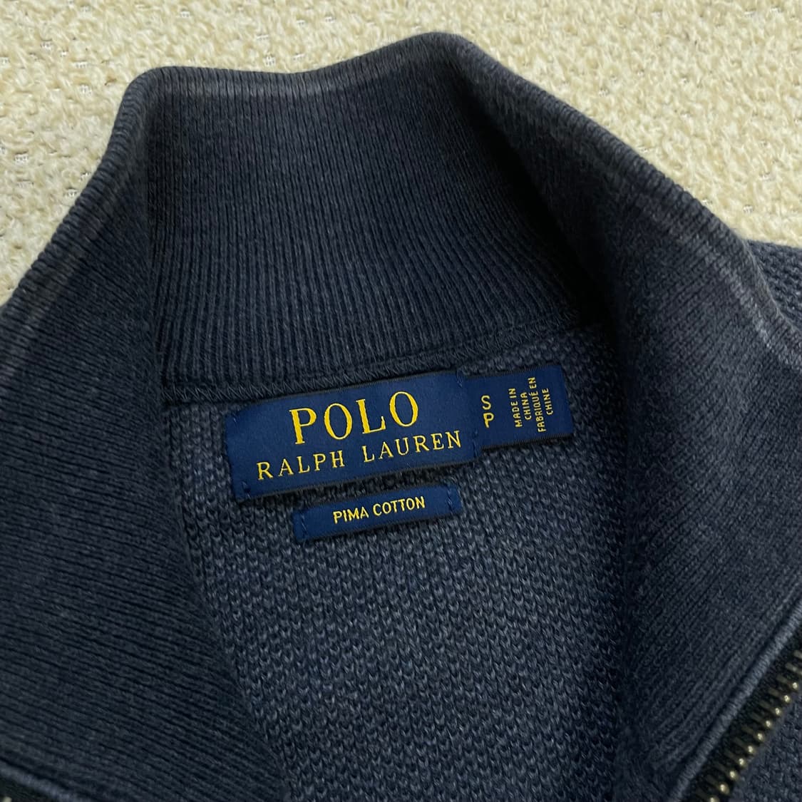 폴로 피마코튼 포니 로고 니트 집업 상품이미지3
