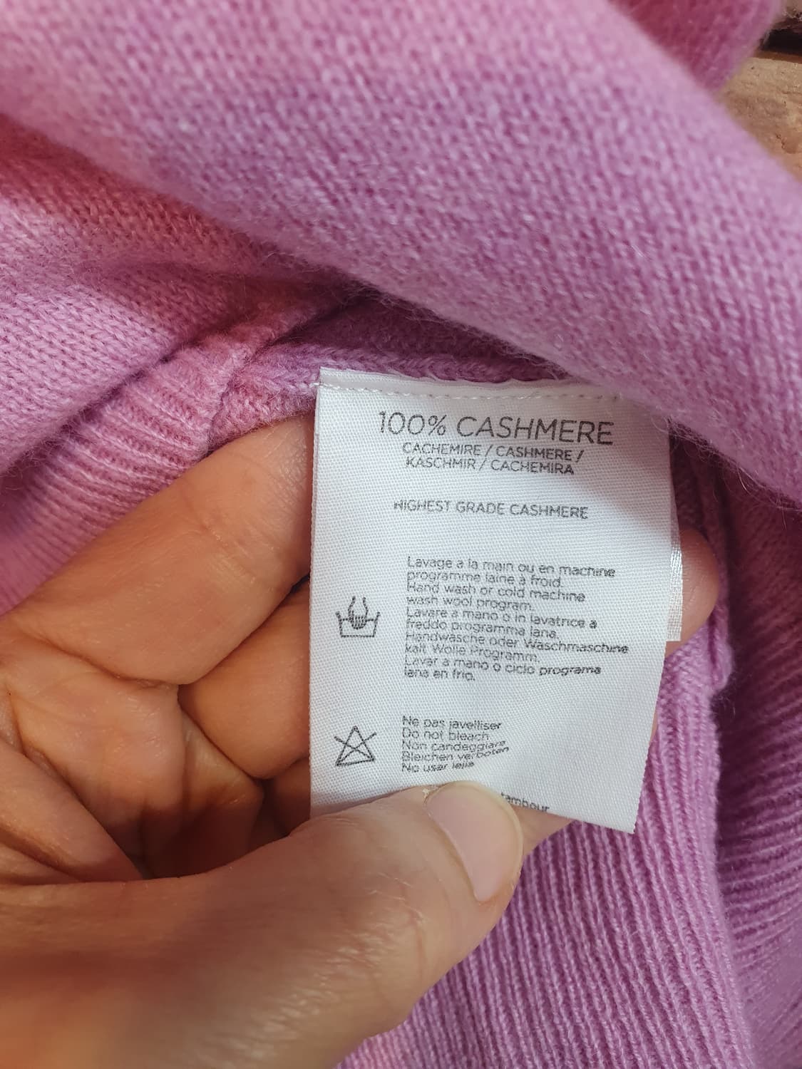 프랑스 NOTSHY 캐시미어 니트 S 핑크 (새상품) 상품이미지5