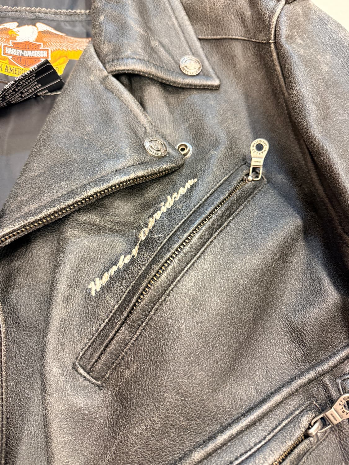 할리데이비슨 레더 빈티지워싱 라이더자켓 상품이미지4