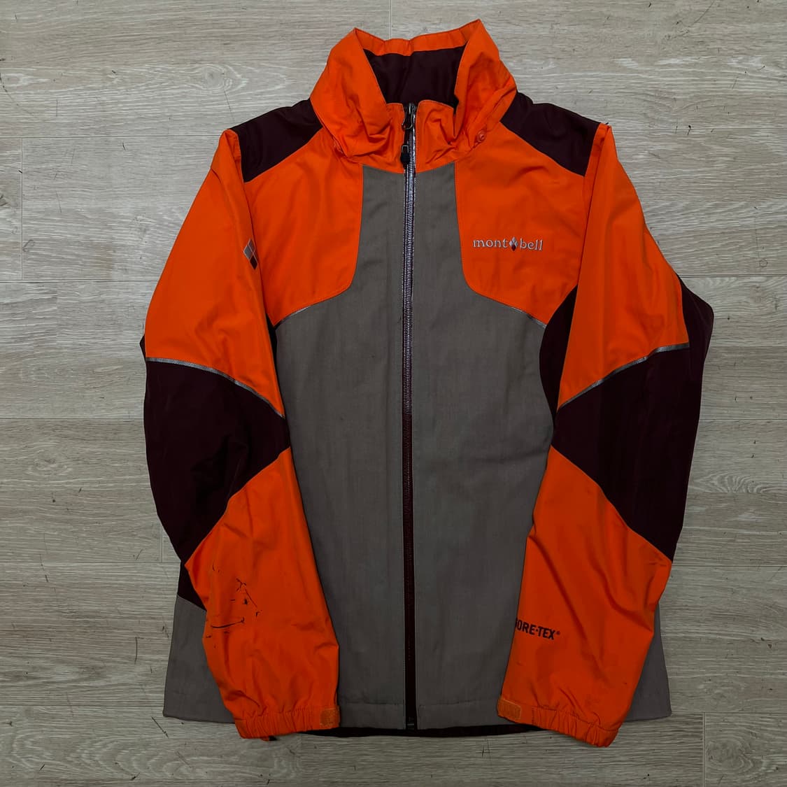 몽벨 고어텍스 배색 하이넥 바람막이 자켓 [오렌지] M/95 상품이미지1