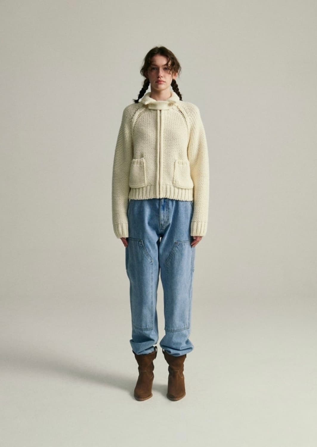 더바넷 소프 니트집업 상품이미지2