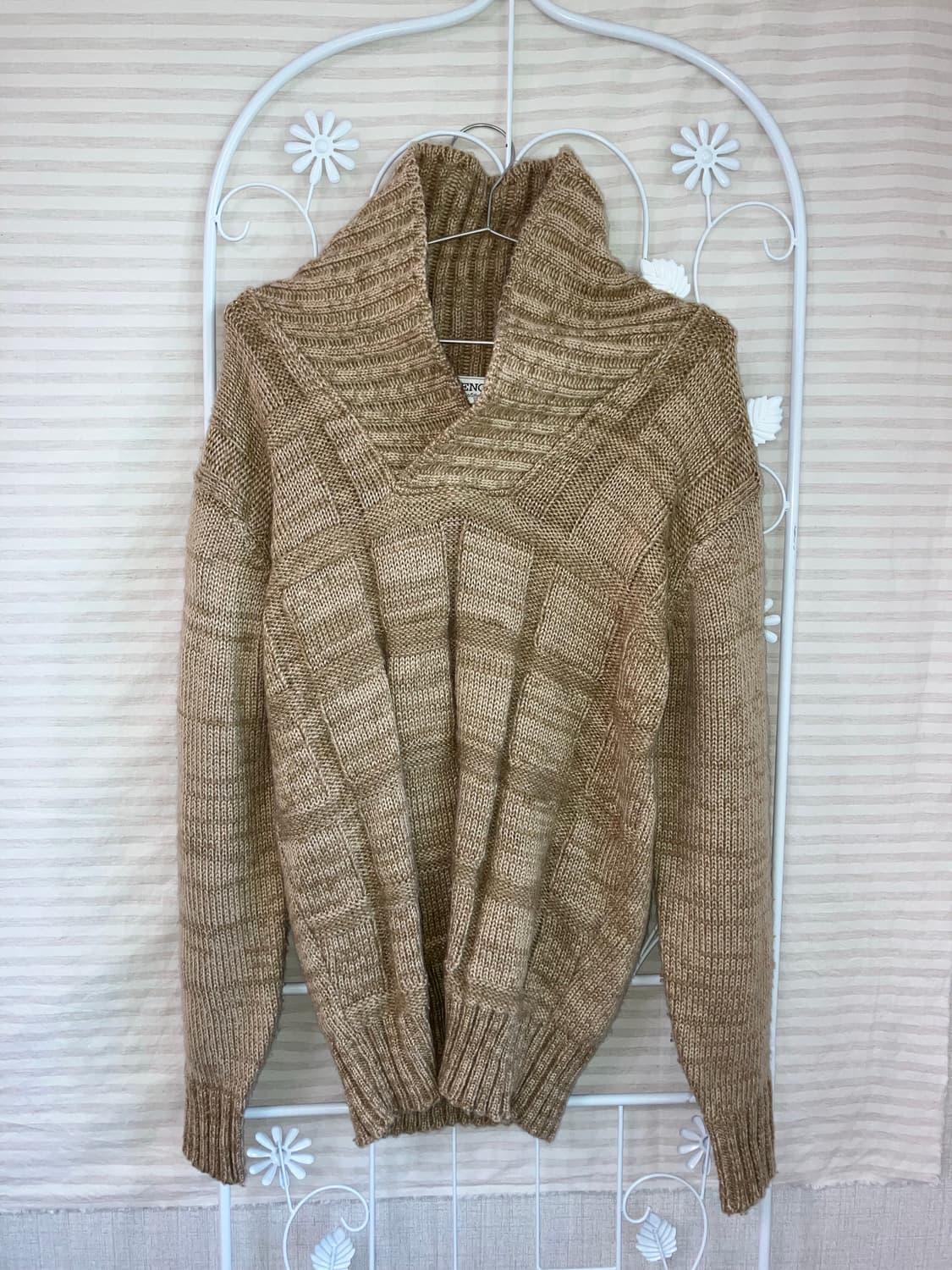 jpn vintage 베이지 카이넥 와플 니트 y2k 스트릿 갸루 펑키 상품이미지4