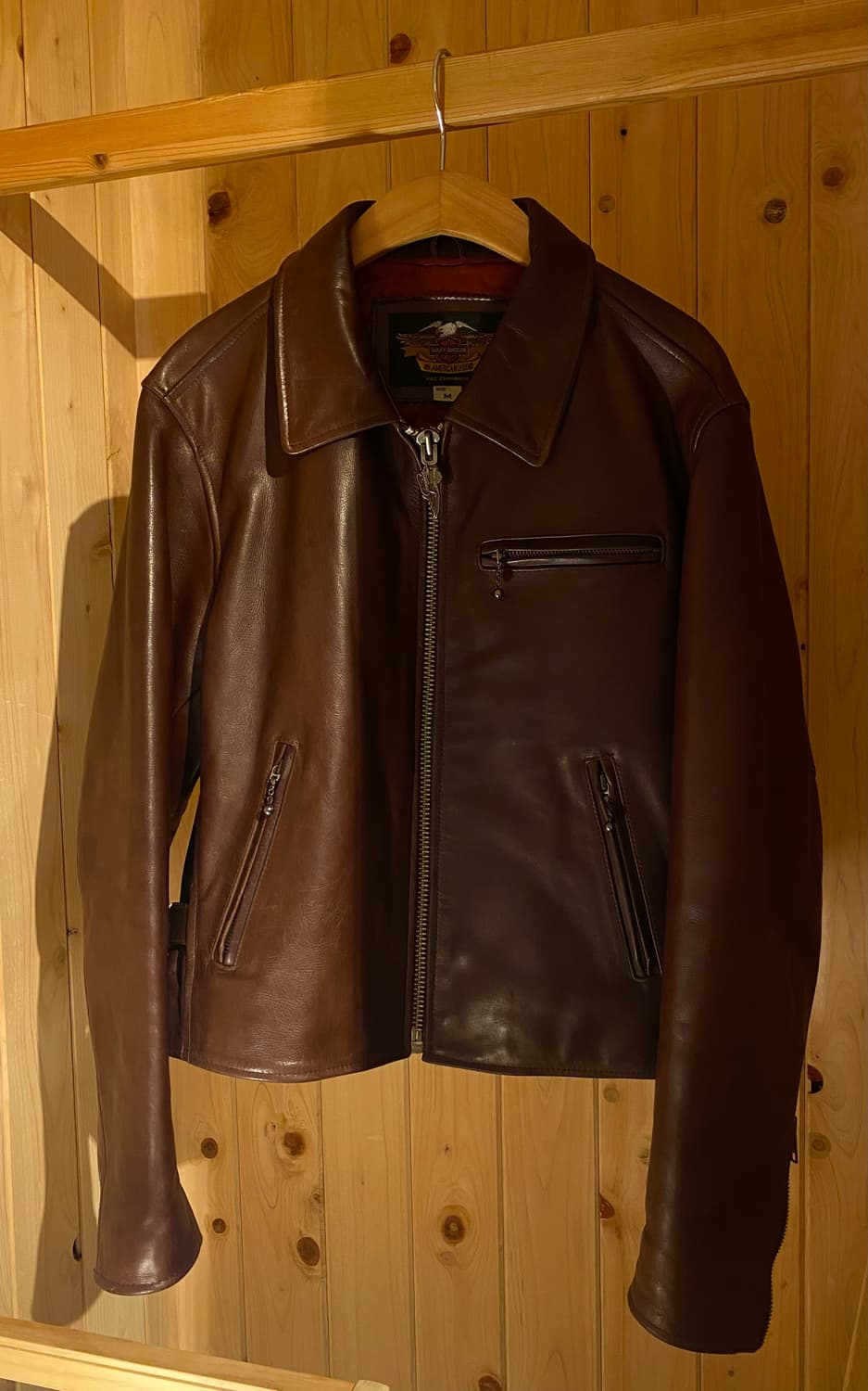 할리데이비슨 카우하이드 라이더 가죽 자켓m 아메카지 에어로레더 rrl 상품이미지6