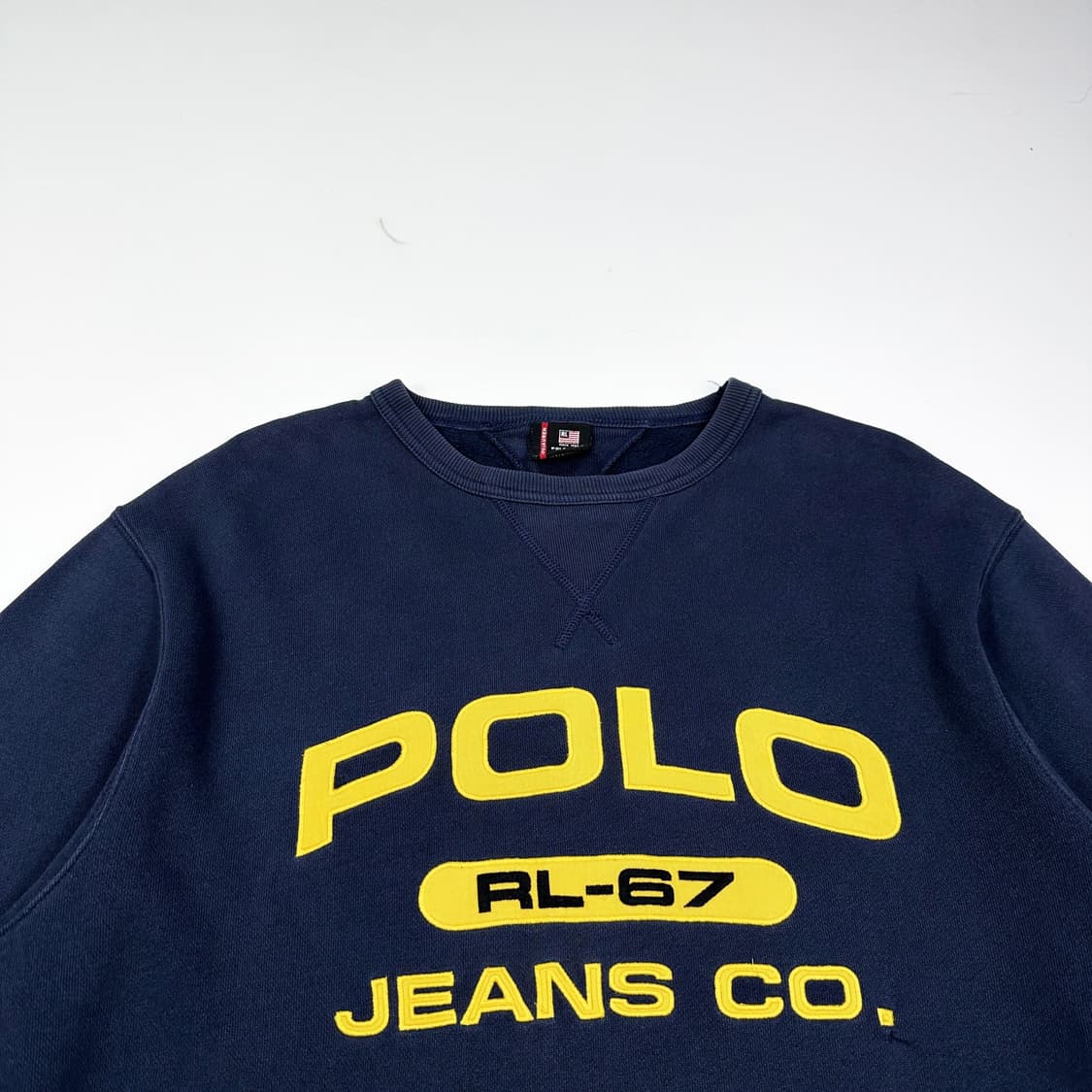 폴로 진스 레터링 박시 네이비 맨투맨 (실측 XXL) 상품이미지1
