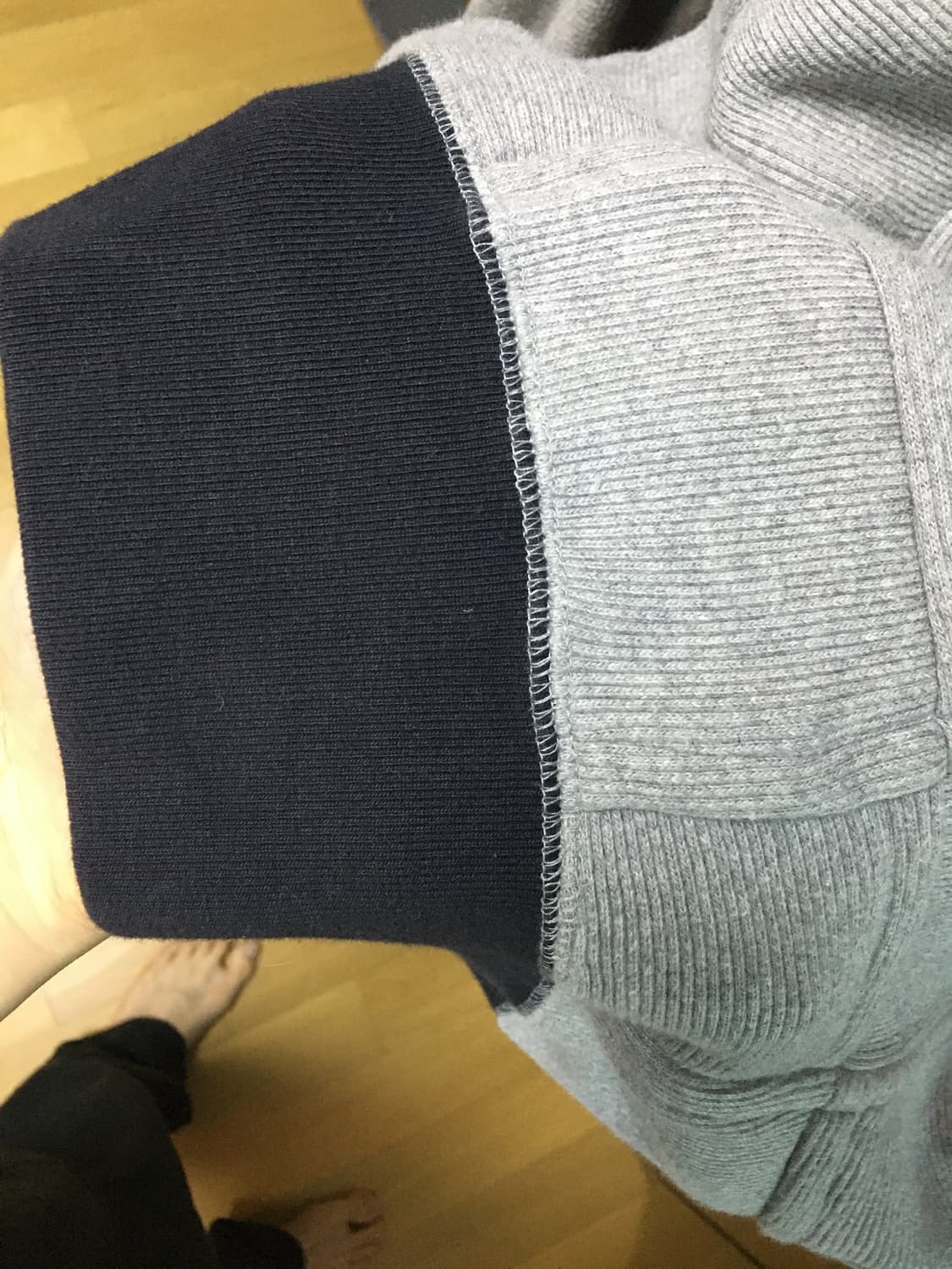 꼼데가르송 옴므 패치워크 코튼 크루넥 스웻 상품이미지5