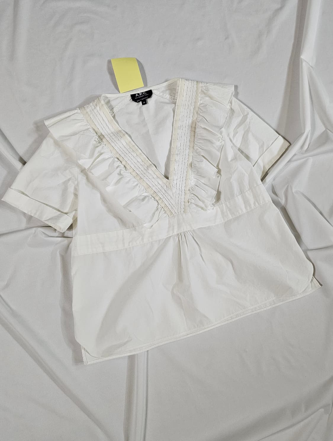 [36] A.P.C. 아페쎄 러플 코튼 블라우스 상품이미지1