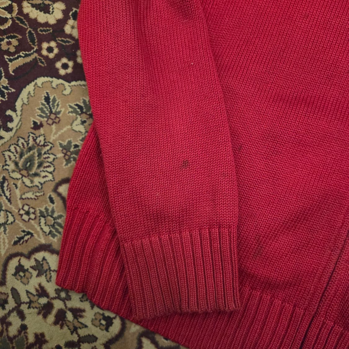 폴로 빅포니 투웨이 니트 집업 레드 L 상품이미지5