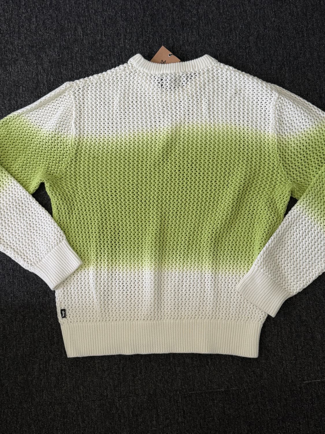 [XL] 스투시 피그먼트 다이드 루즈 게이지 스웨터 브라이트 그린 상품이미지3