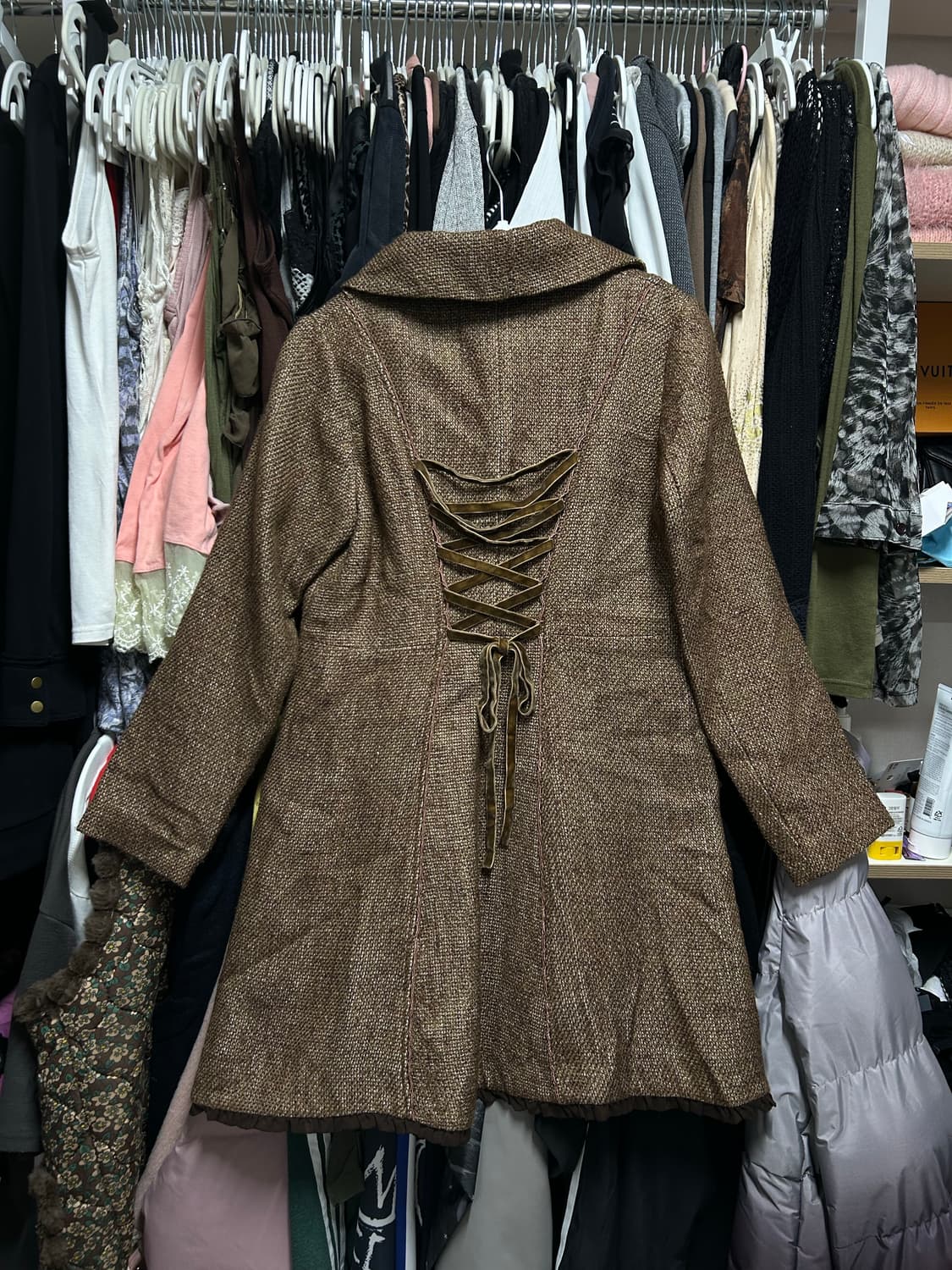 엑시즈팜 초코브라운 리본아일렛코트 상품이미지2