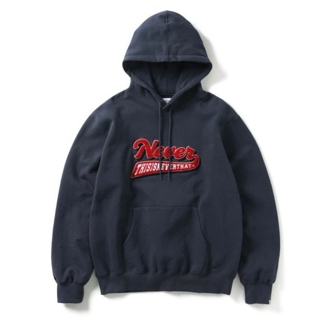 디스이즈네버댓 네이비 자수부클 후드티 l사이즈 상품이미지1