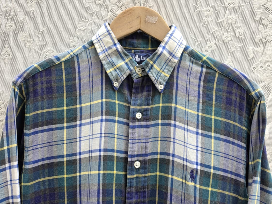 90s 폴로 랄프로렌 체크 셔츠 상품이미지2