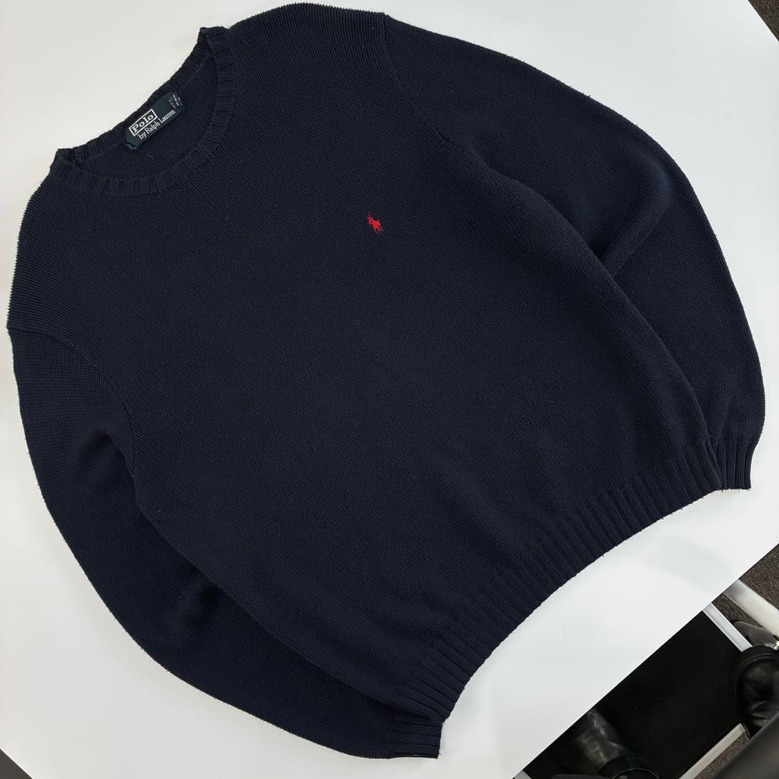 Polo 폴로 랄프로렌 네이비 코튼 네이비 라운드 니트 상품이미지2