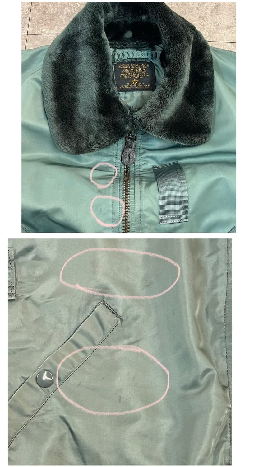 알파인더스트리 B—15D 플라이트 자켓 카키 M #csz3821 상품이미지3