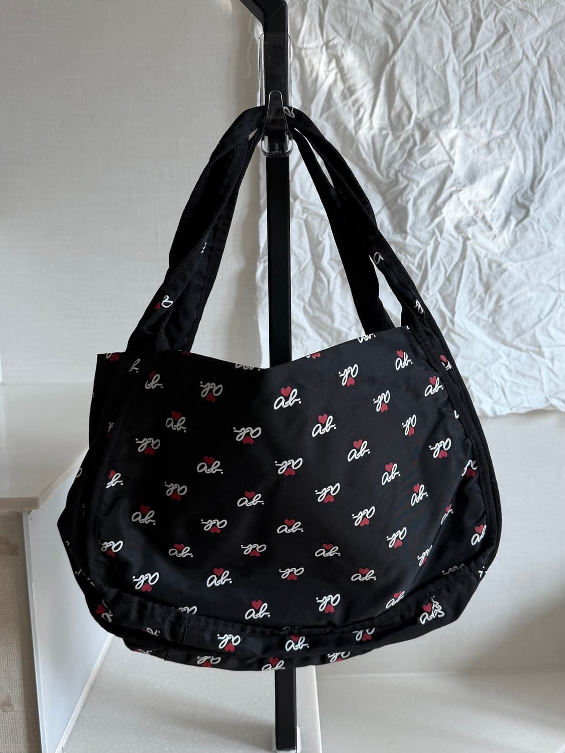빈티지 하트 패턴 토트 숄더백 상품이미지1