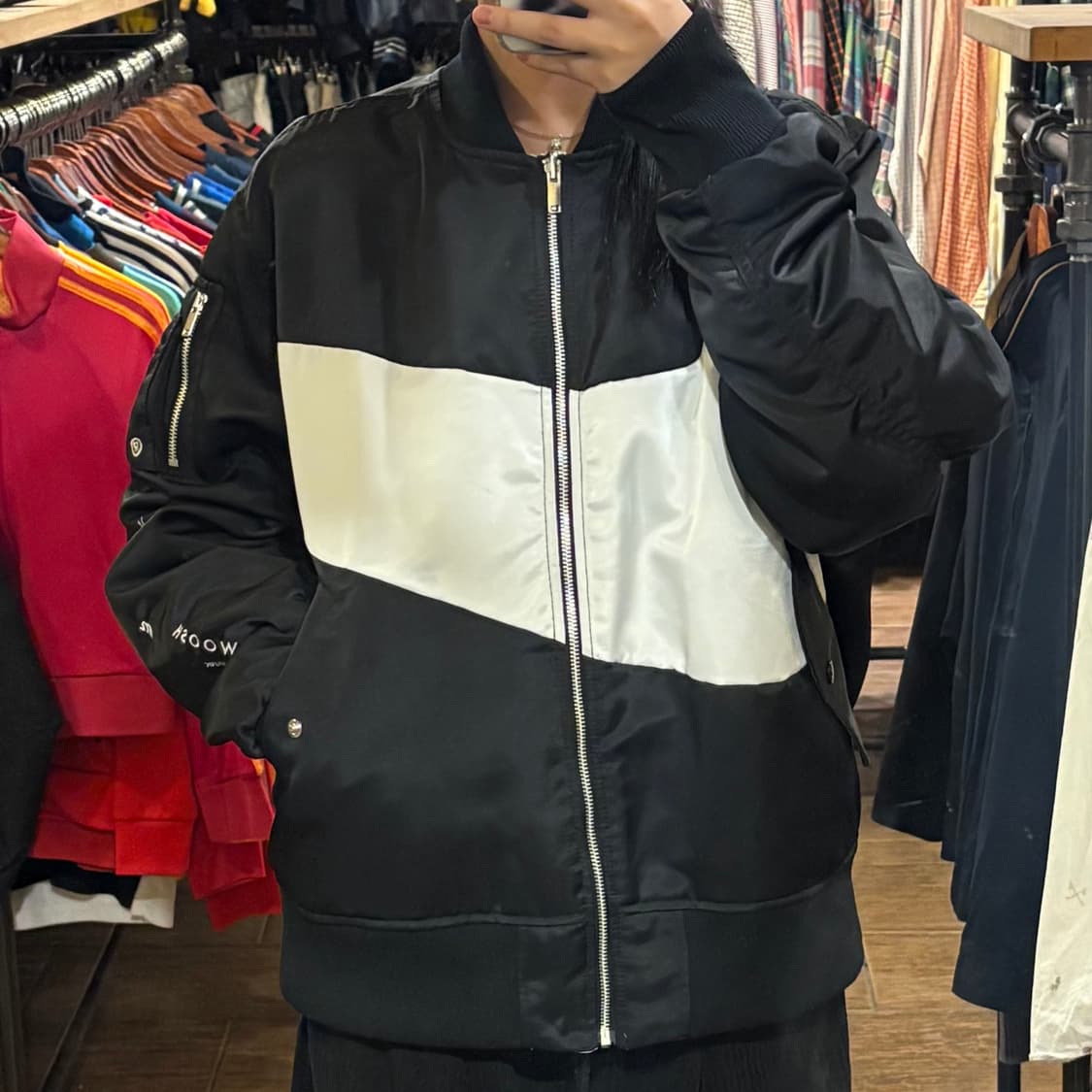 [HI] VTG Nike 보머 자켓 블랙 상품이미지2