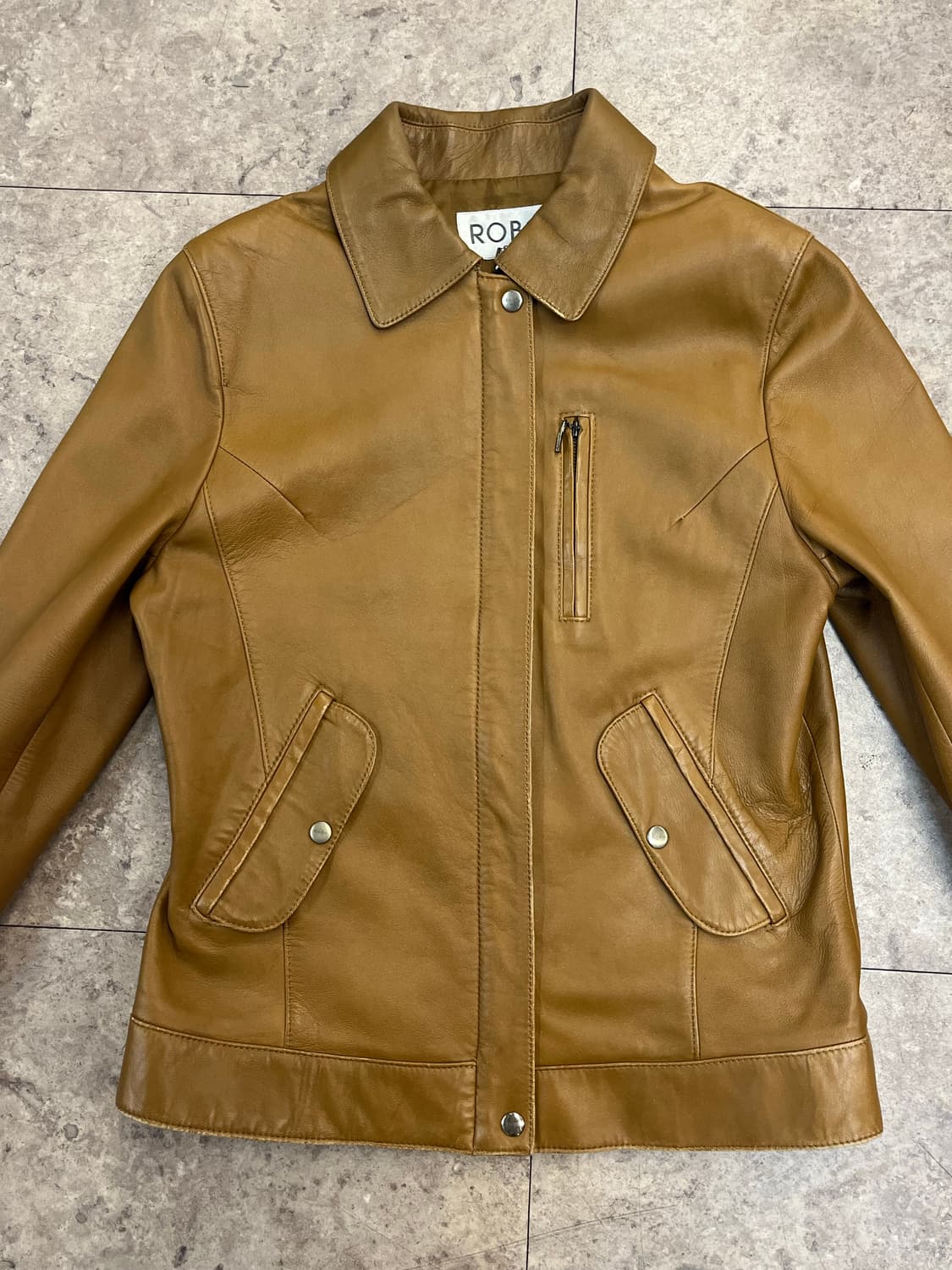 빈티지 양가죽 레더 자켓 브라운 #csz2880 상품이미지4