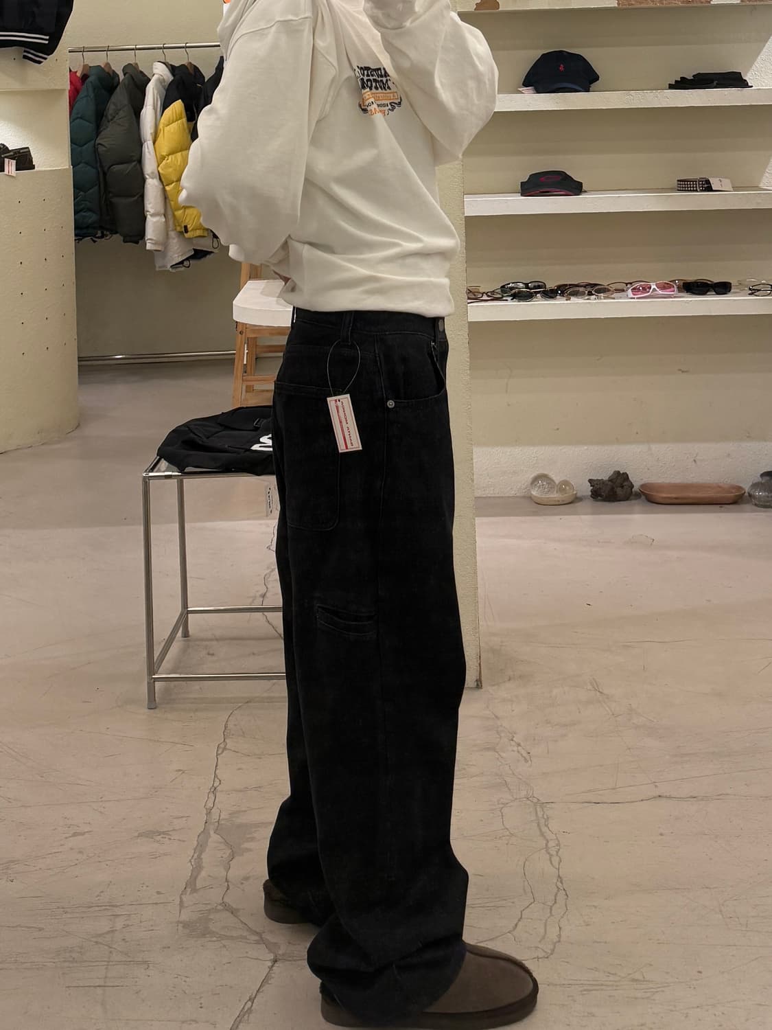 고스트리퍼블릭 카펜터 흑청 와이드 데님 팬츠 U881 상품이미지2