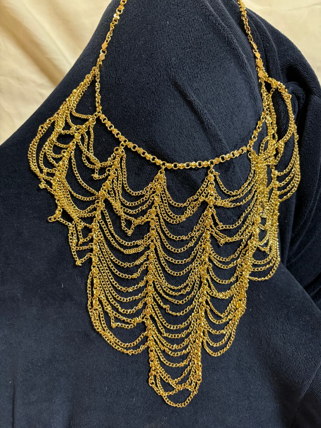 오네갸루 체인 그물 목걸이 골드 갸루 y2k 빈티지 상품이미지2