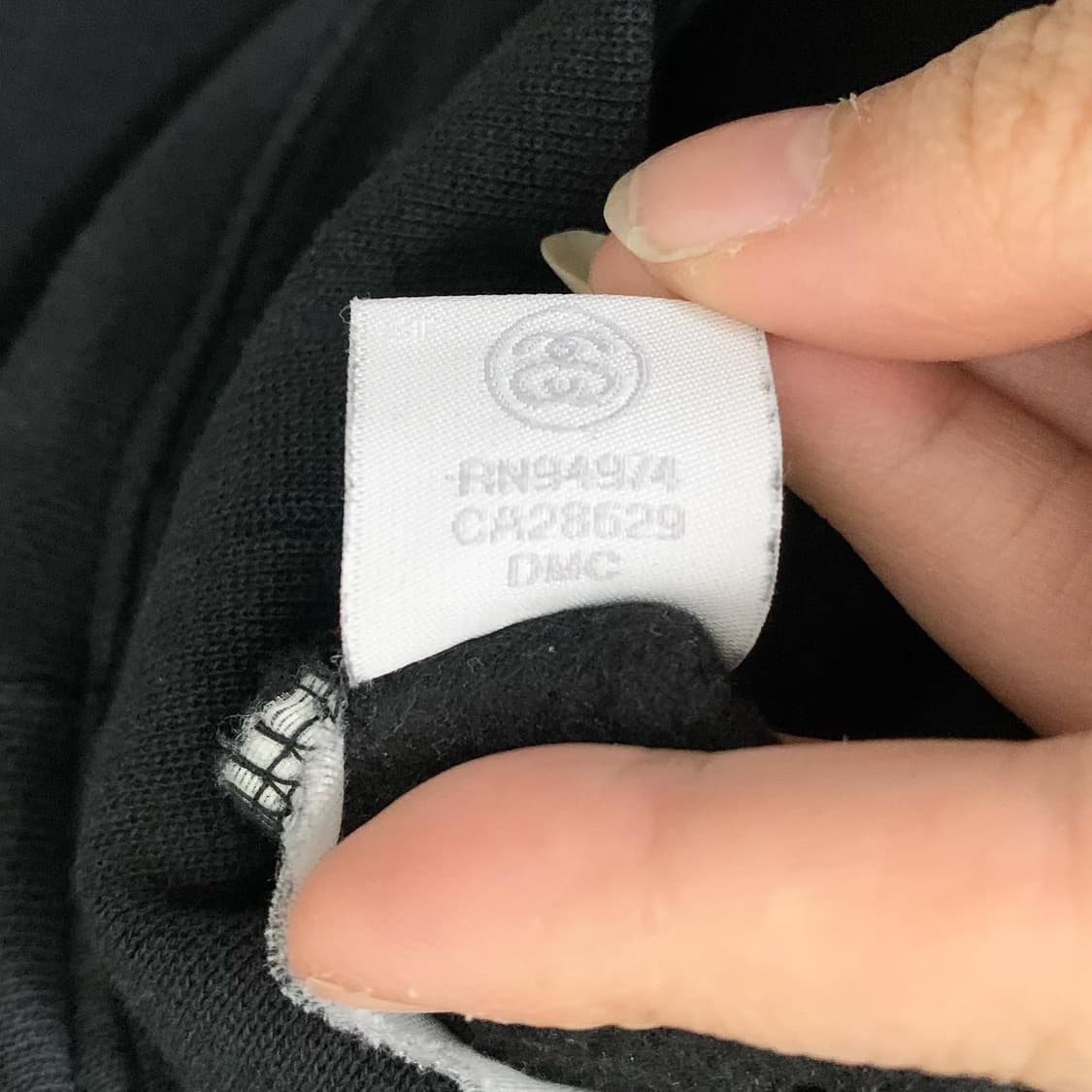 스투시 블랙 스마일로고 후드티 상품이미지4