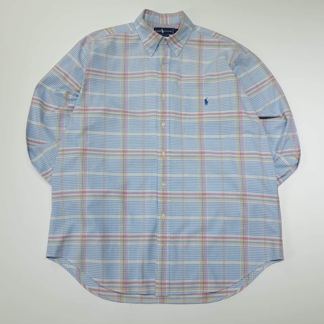 CN855 L 폴로 랄프로렌 USA 코튼캔디 멀티체크 긴팔 셔츠 남방 상품이미지1