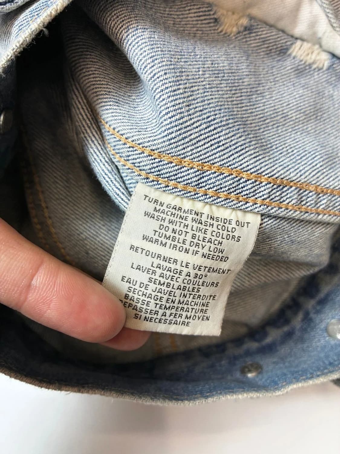 데님앤서플라이 00's 데미지 연청 자켓 PN9311 상품이미지9